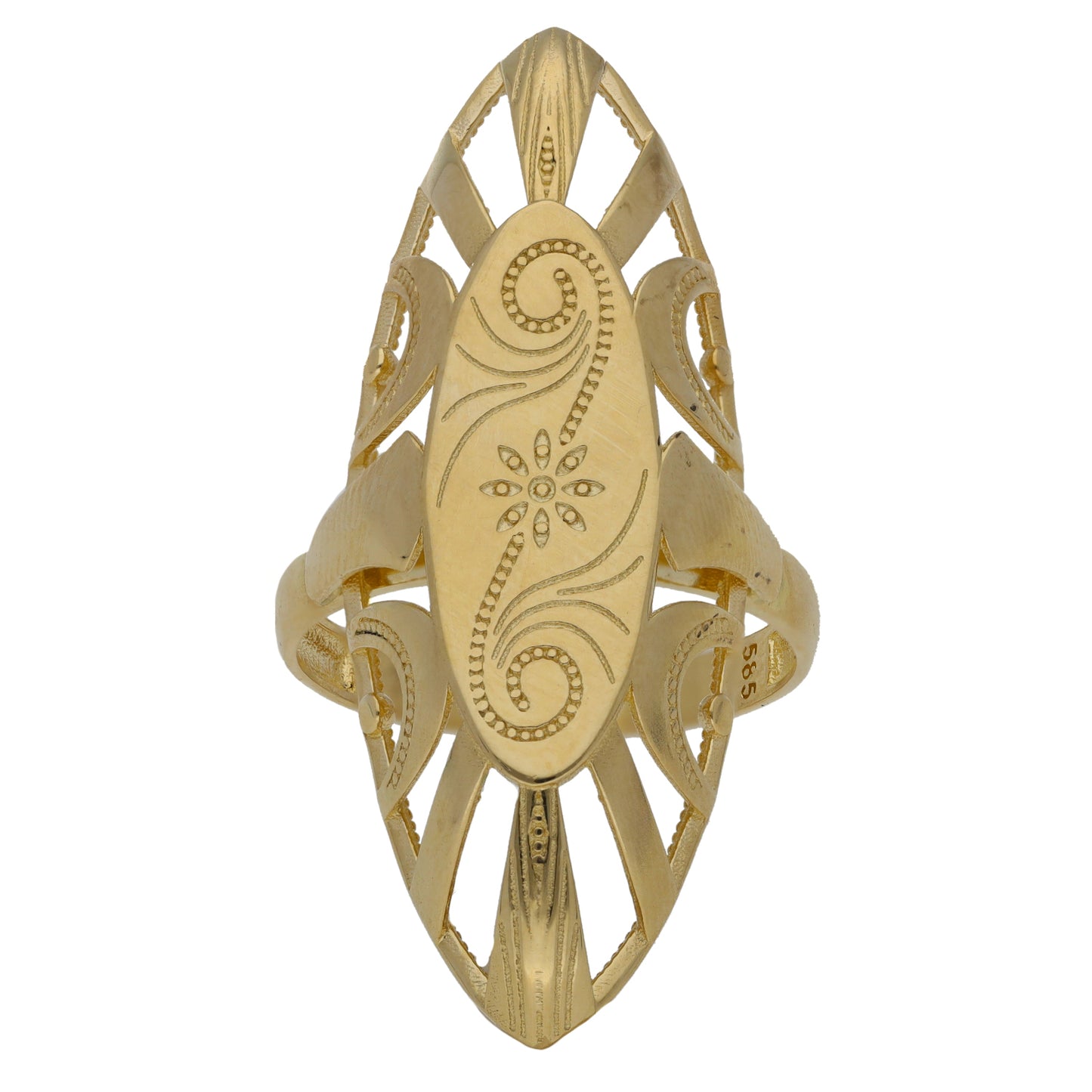 14ct Gold Alternative Ring Size O