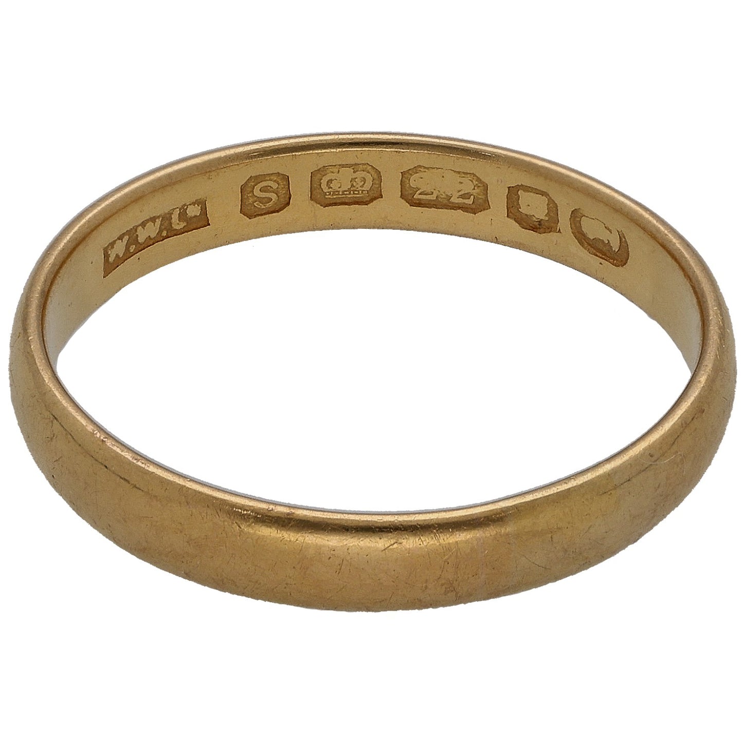 22ct Gold Plain Wedding Ring Size R