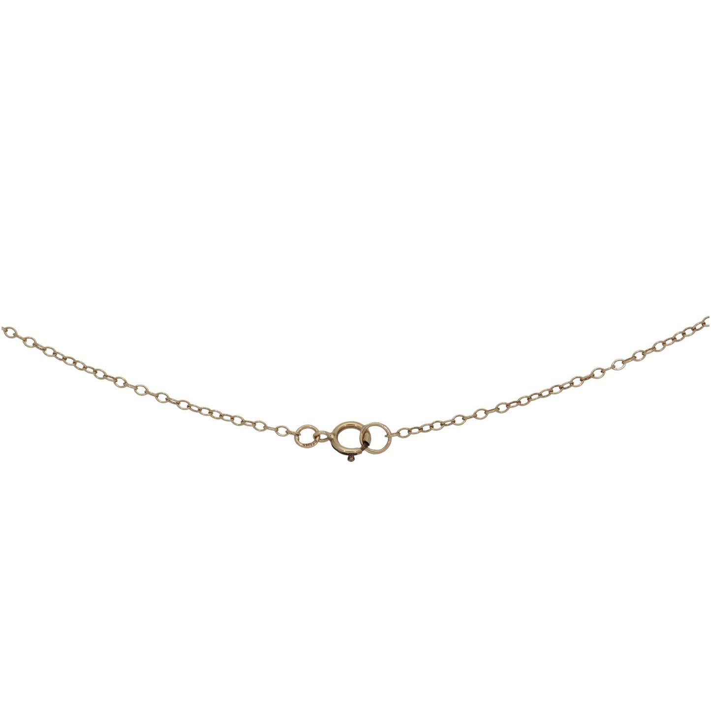 9ct Gold 0.03ct Diamond Initial 'E' Pendant With Chain