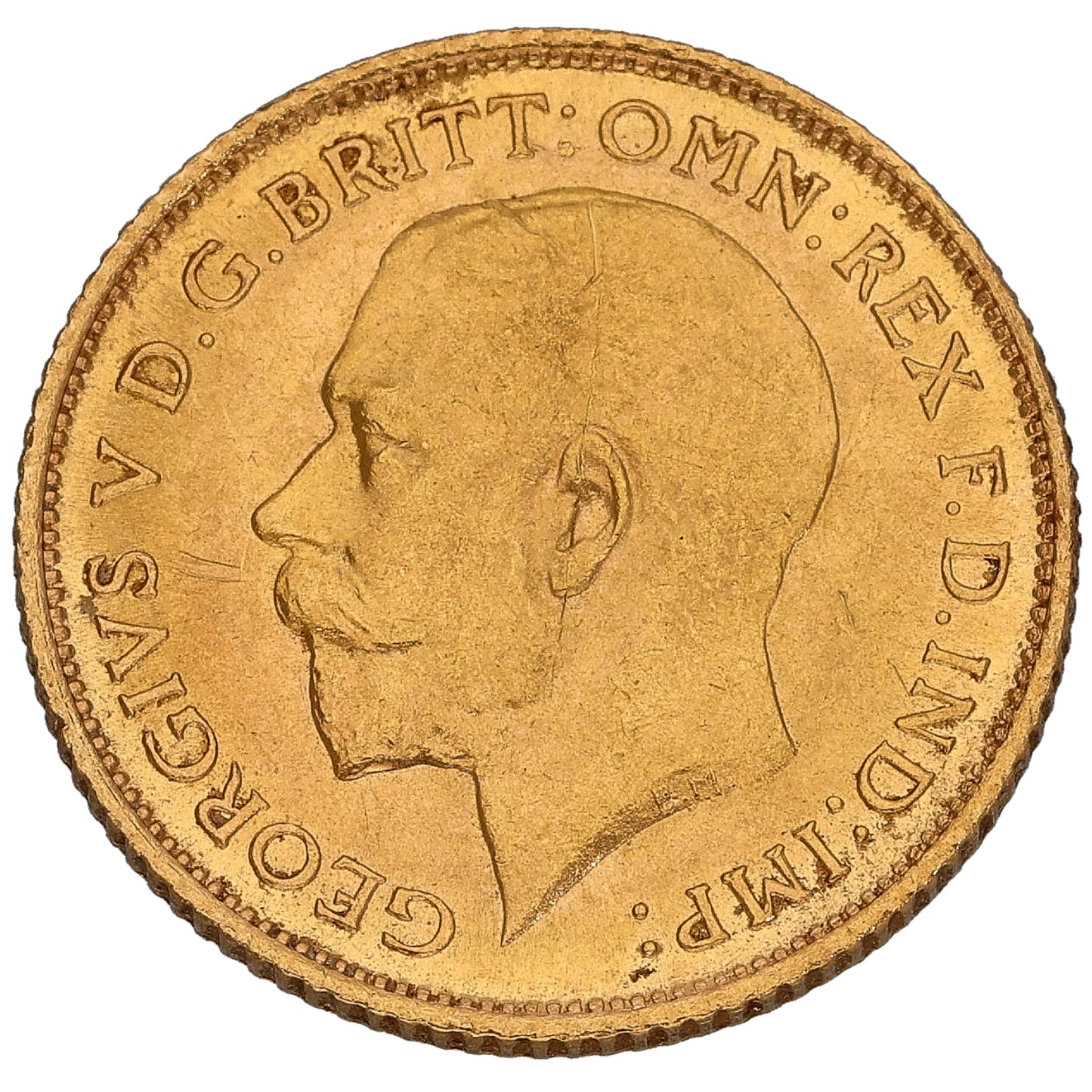 22ct Gold King George V Half Sovereign Coin 1915
