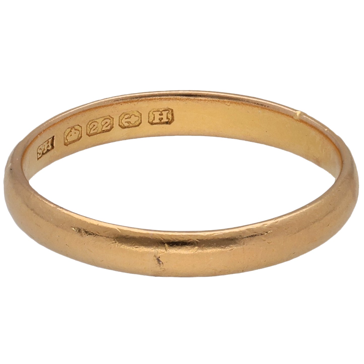 22ct Gold Plain Wedding Ring Size Q