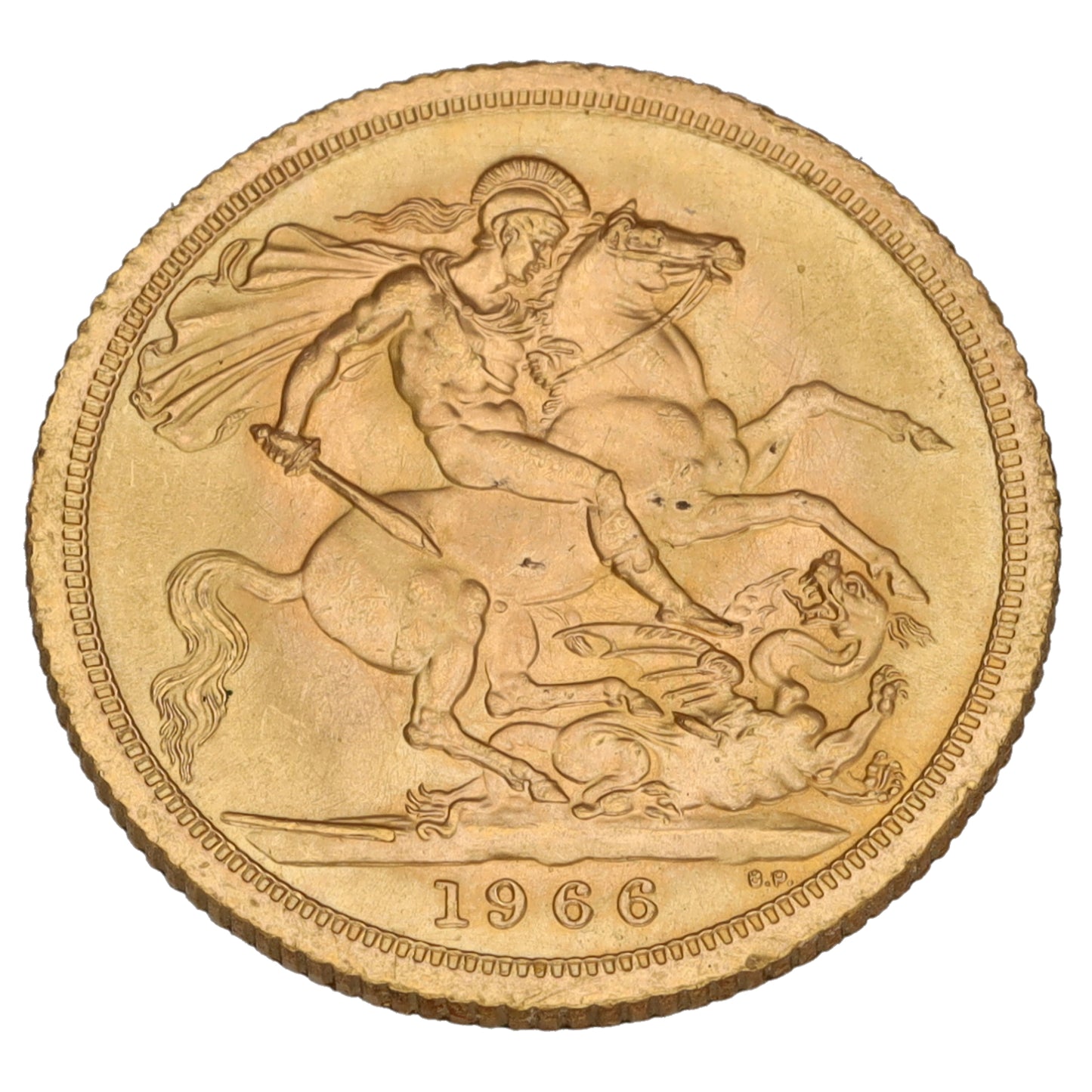 22ct Gold Queen Elizabeth II Full Sovereign Coin 1966