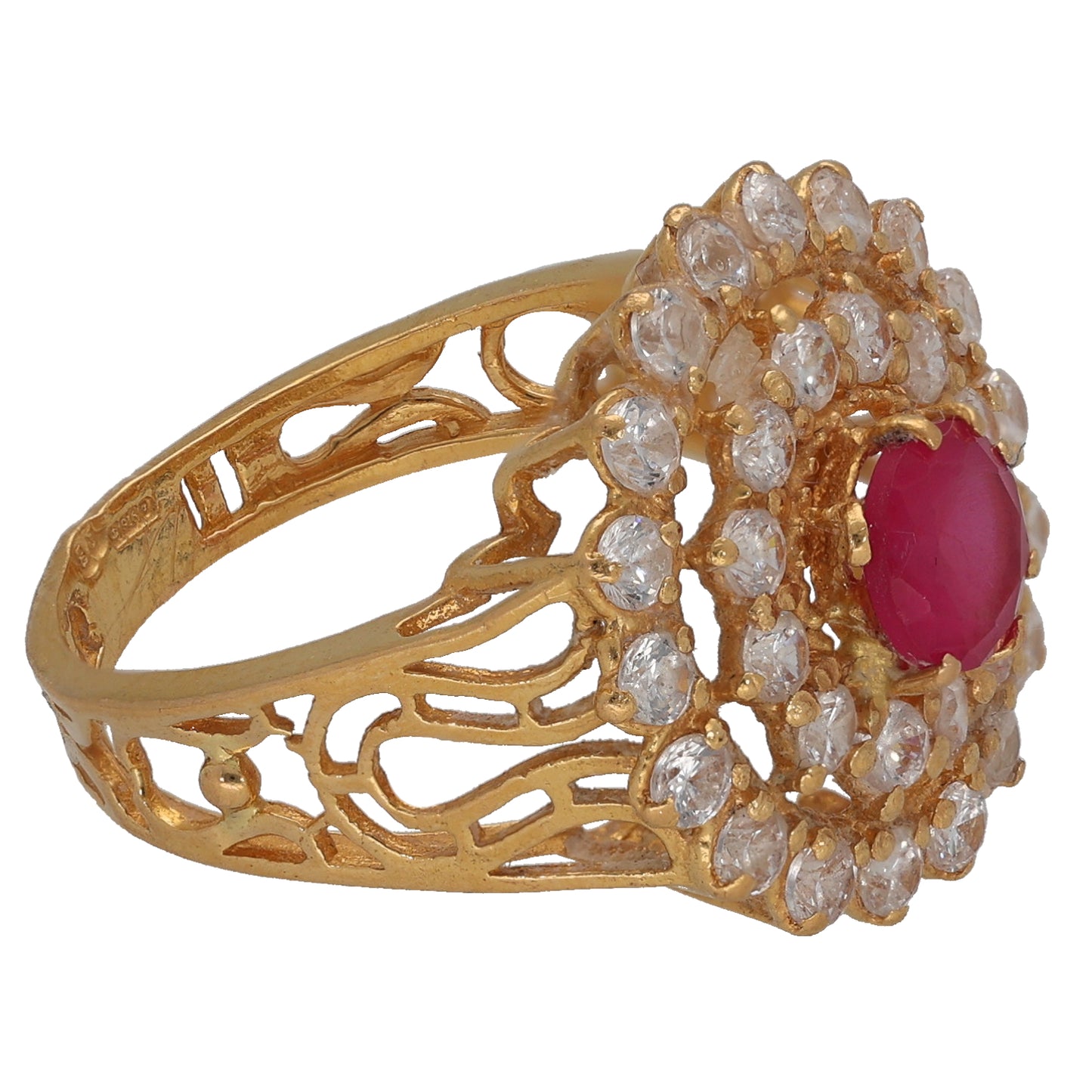 22ct Gold Imitation Dress/Cocktail Ring Size P