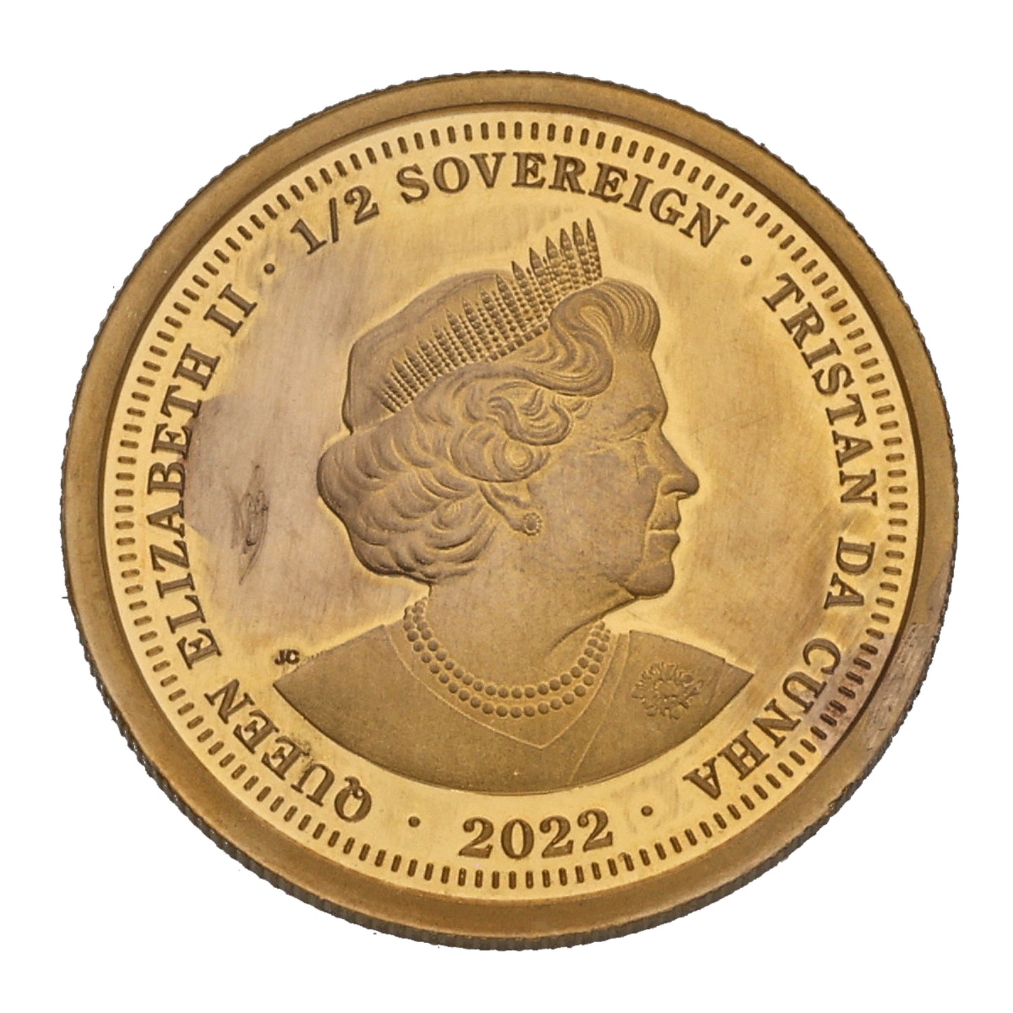 22ct Gold Queen Elizabeth II Service & Devotion Half Sovereign Coin 2022