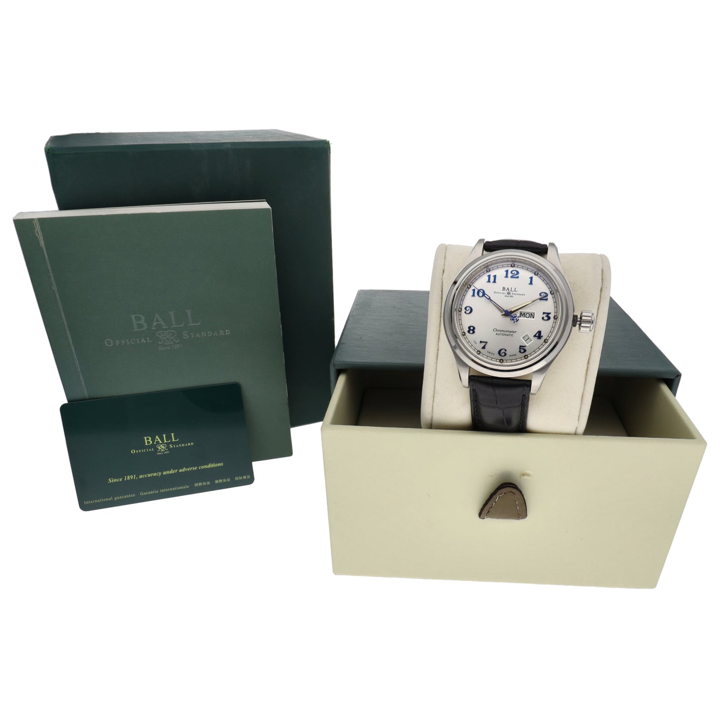Ball Trainmaster Roman NM1058D 41mm Stainless Steel Watch