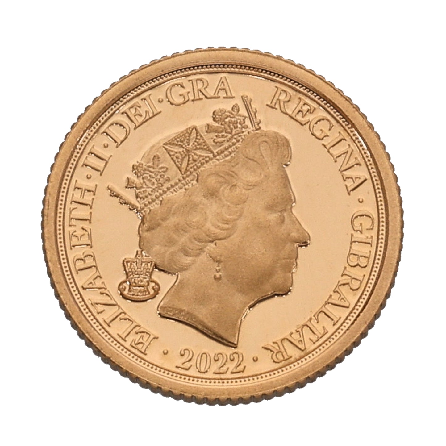 22ct Gold Queen Elizabeth II Quarter Sovereign Coin 2022