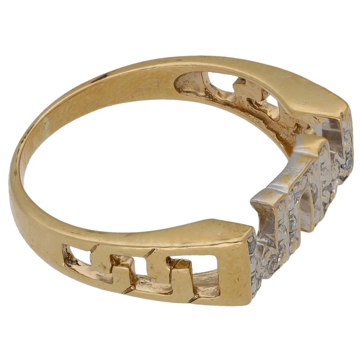 9ct Gold 0.015ct Diamond Mum/Mother Ring Size N