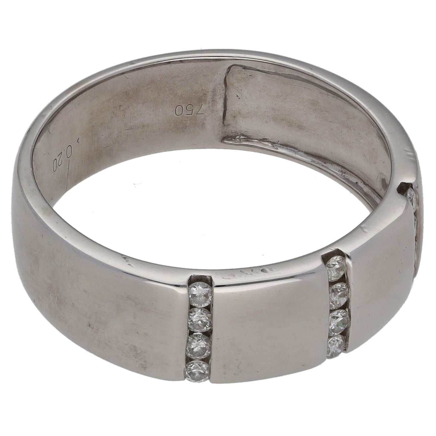 18ct White Gold 0.20ct Diamond Alternative Ring Size V