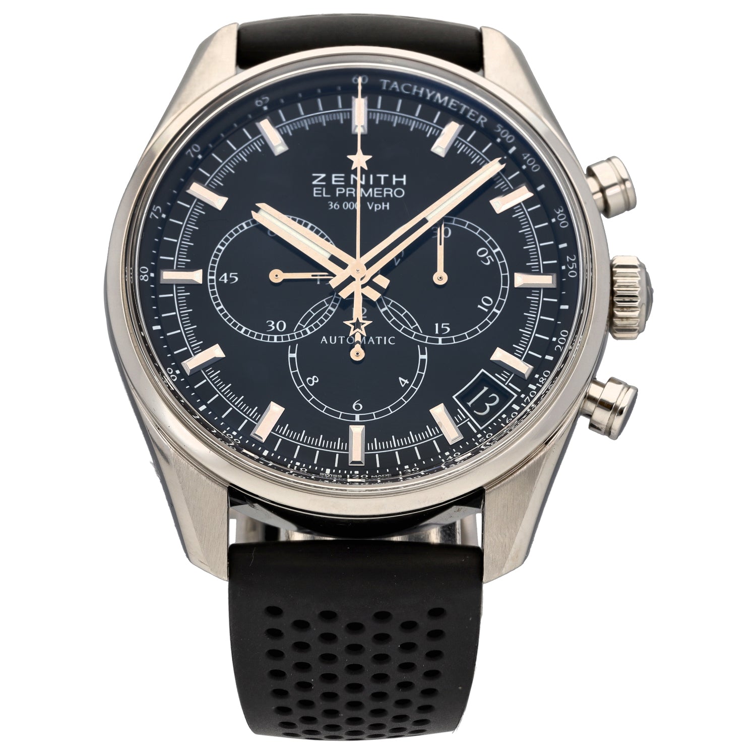 Zenith El Primero 42mm Stainless Steel Watch H&T