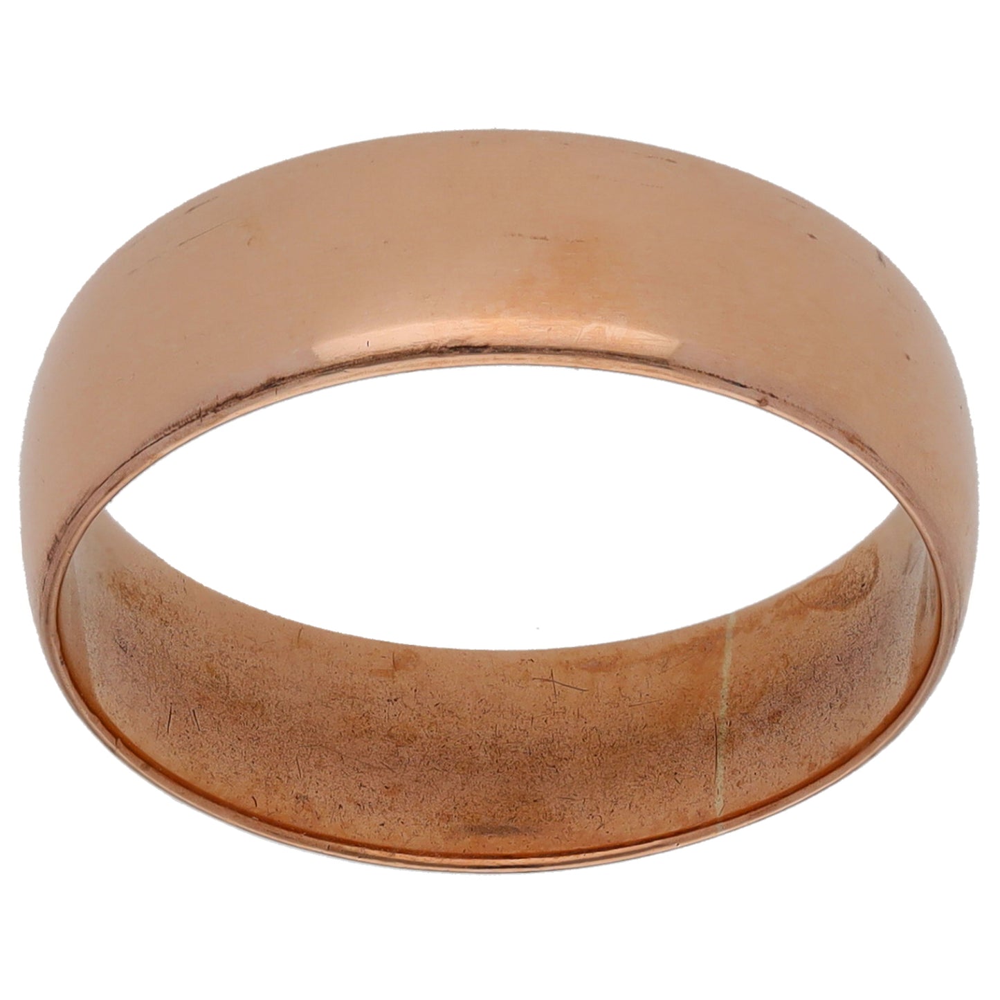 9ct Rose Gold Plain Wedding Ring Size P
