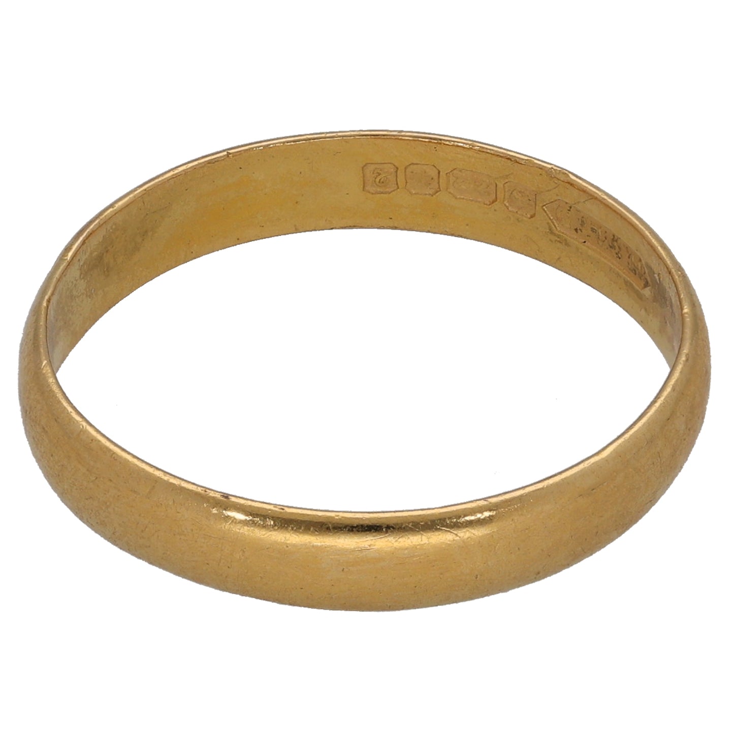 22ct Gold Plain Wedding Ring Size S
