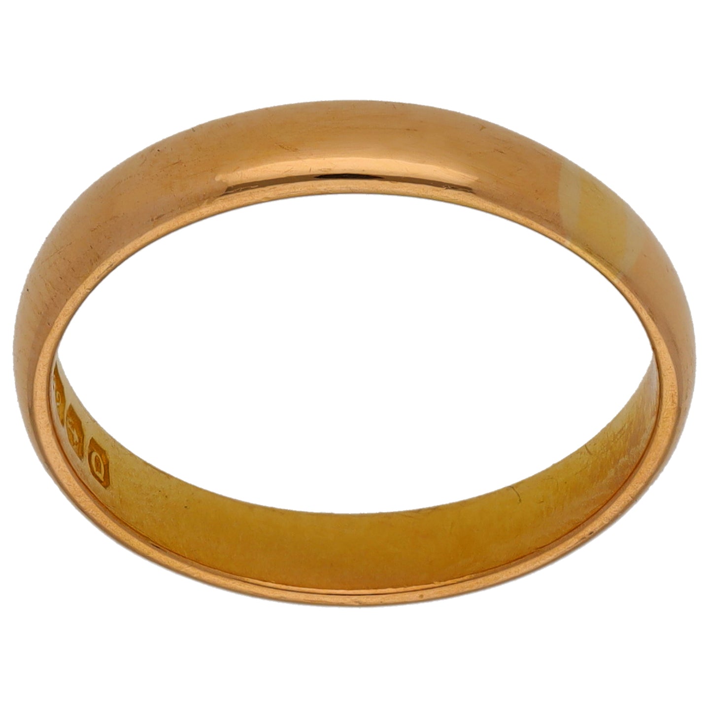22ct Gold Plain Wedding Ring Size L