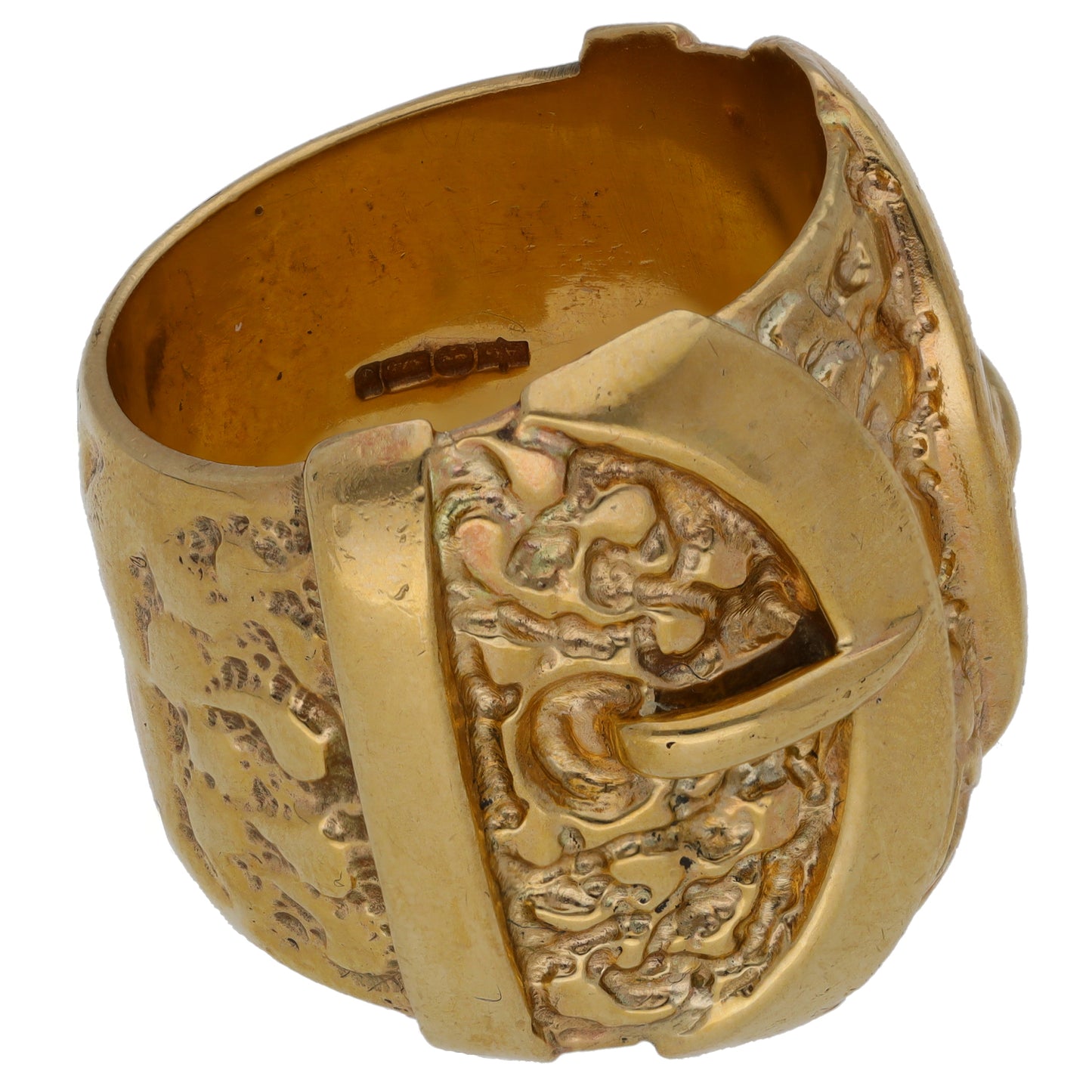 9ct Gold Buckle Ring Size Z+5