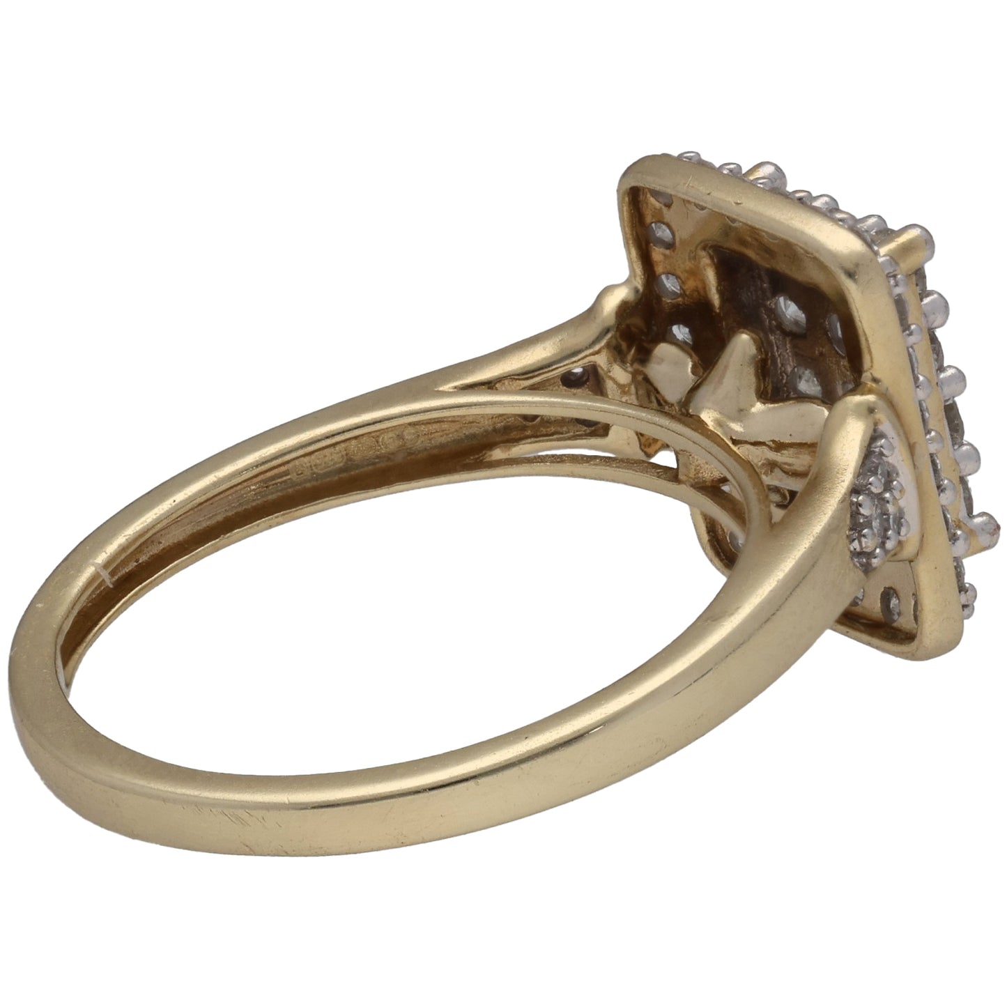 9ct Gold 0.70ct Diamond Cluster Ring Size O