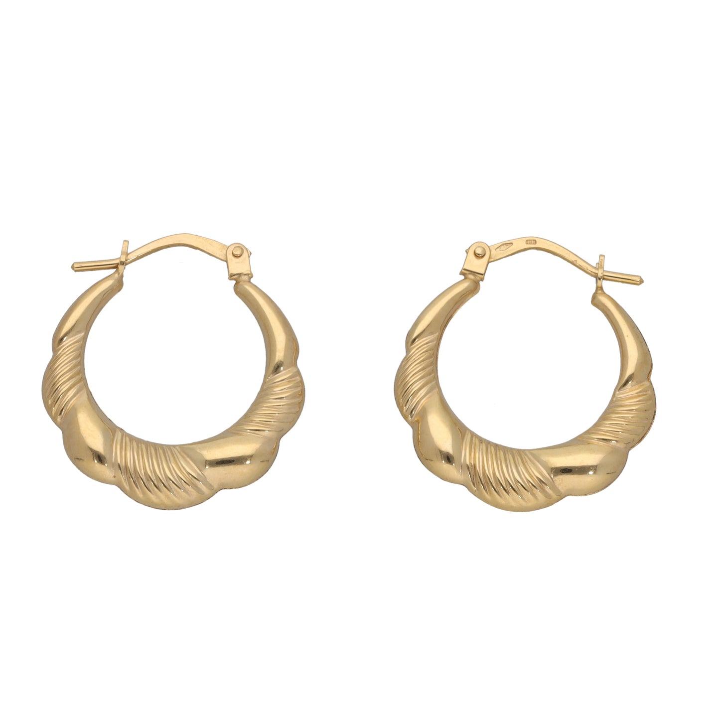 New 9ct Gold Creole Earrings