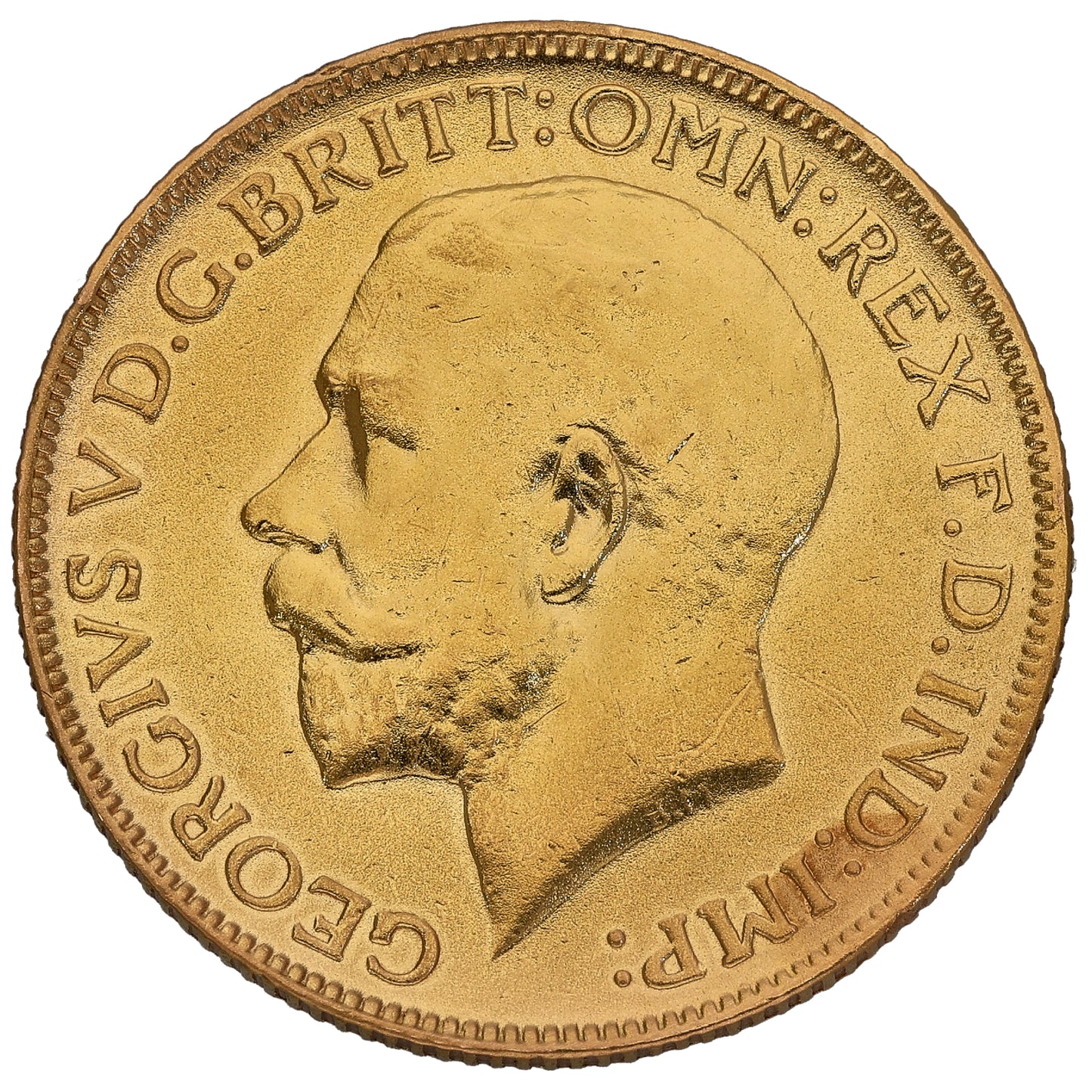 22ct Gold King George V Full Sovereign Coin 1918