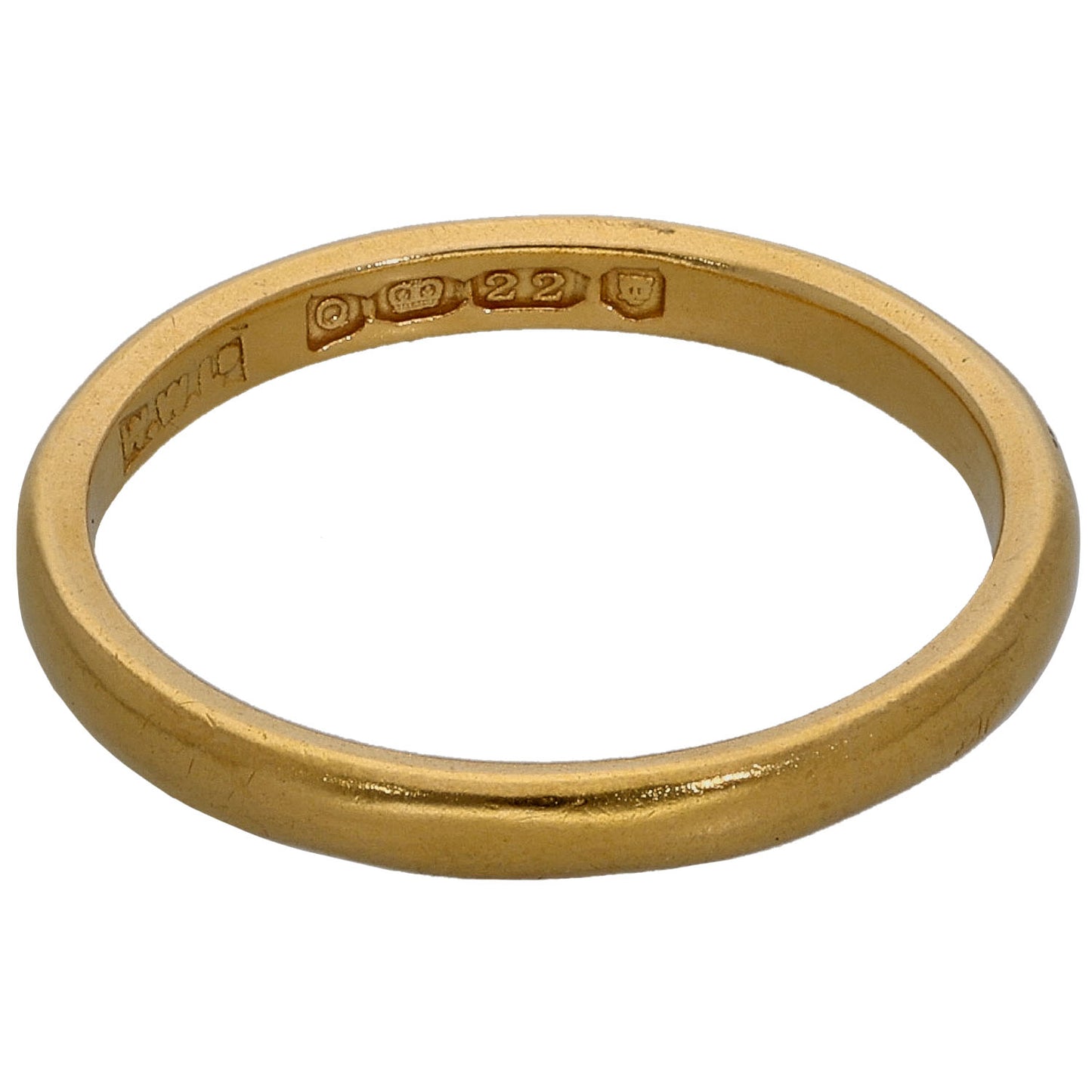 22ct Gold Plain Wedding Ring Size K