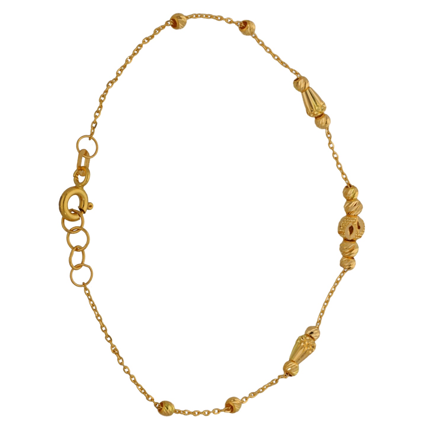 New 22ct Gold Beaded Bracelet