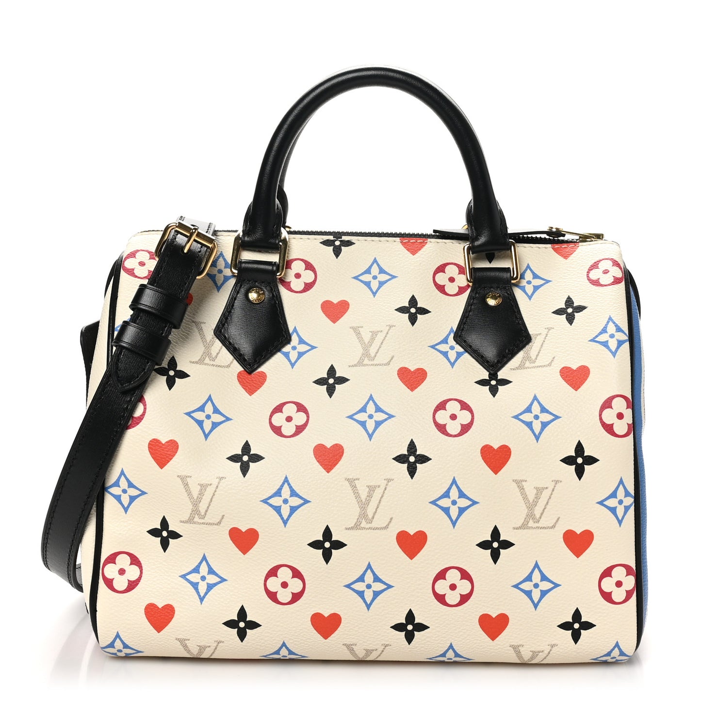 Louis Vuitton Game On Speedy Bandoulière 25 Monogram Coated Canvas Bag - White