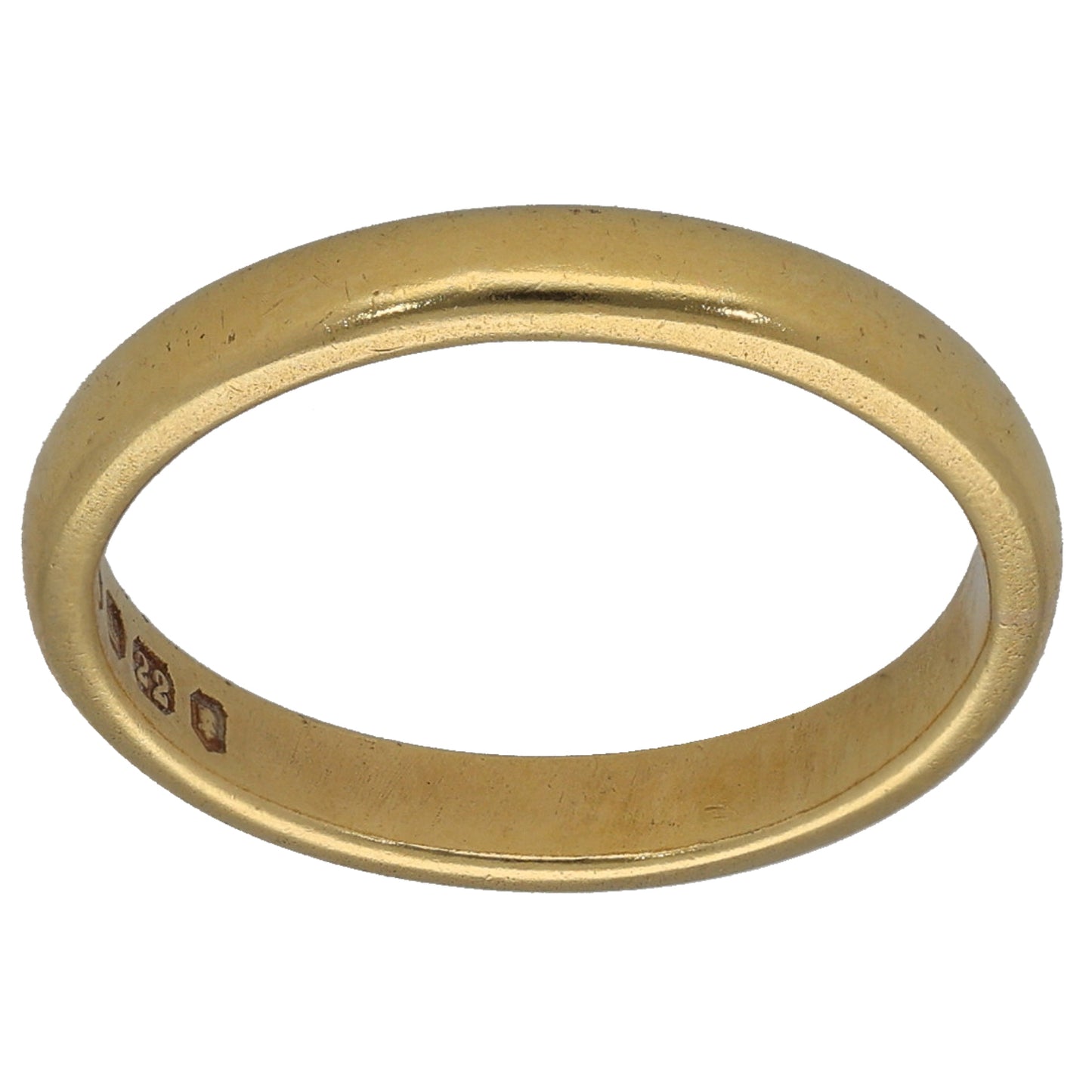 22ct Gold Plain Wedding Ring Size M