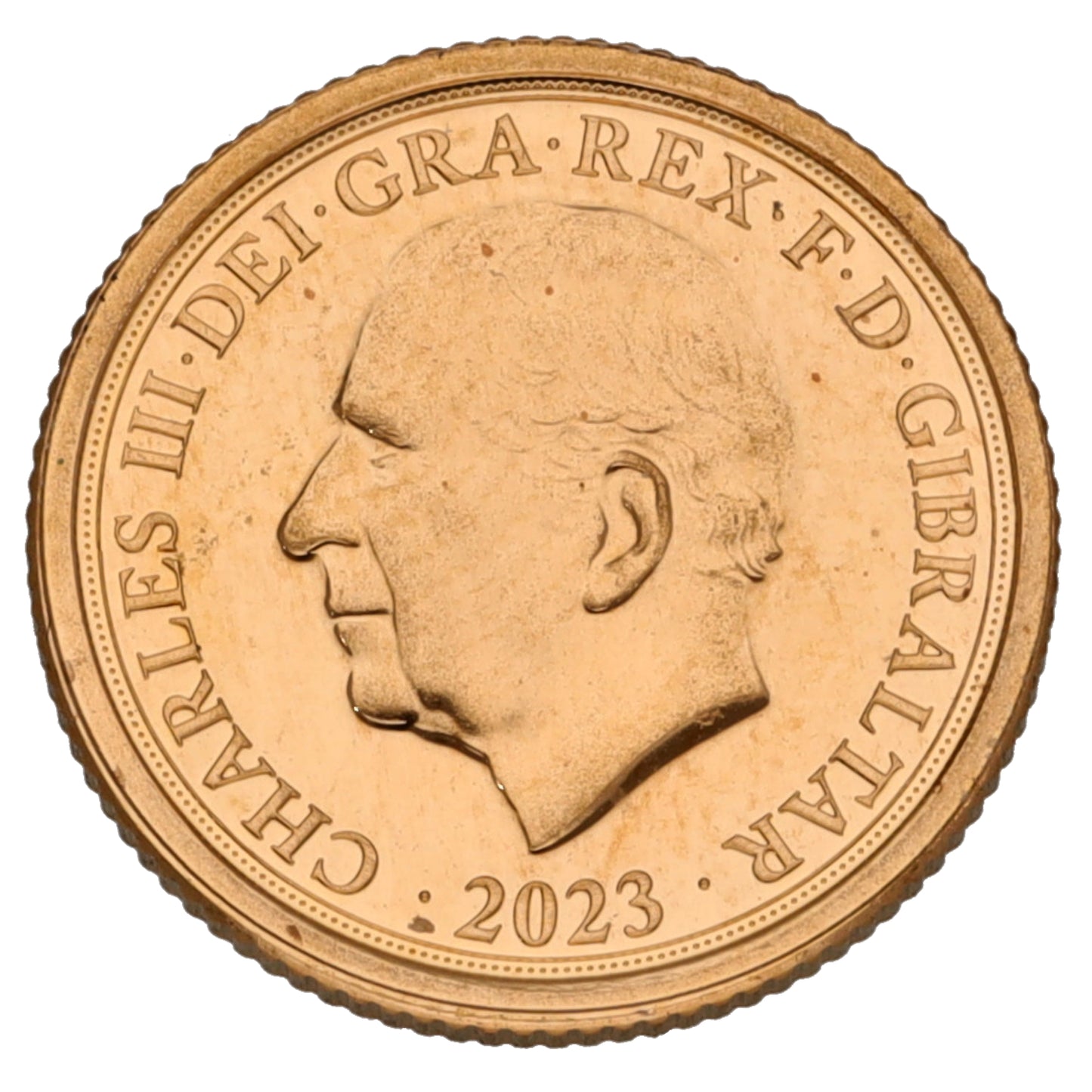22ct Gold King Charles III Quarter Sovereign Coin 2023