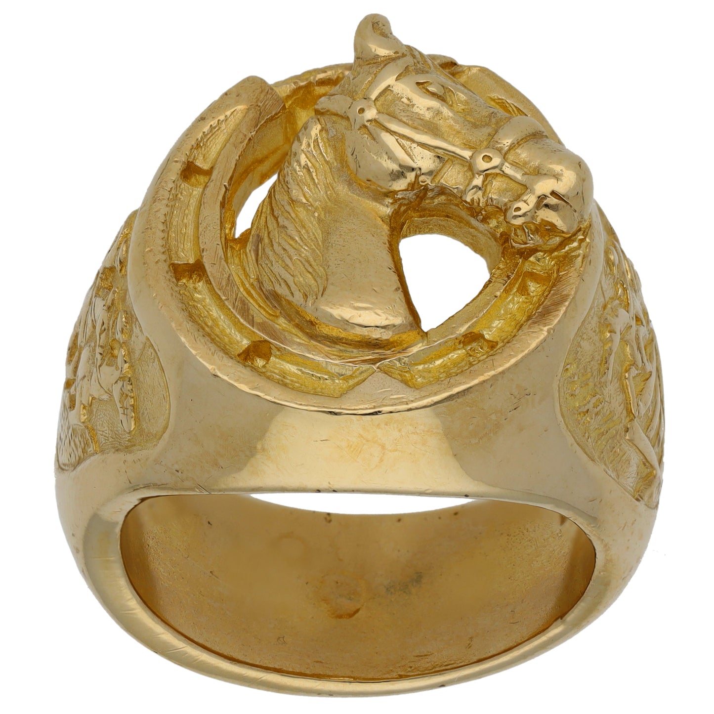 9ct Gold Horseshoe Ring Size Y