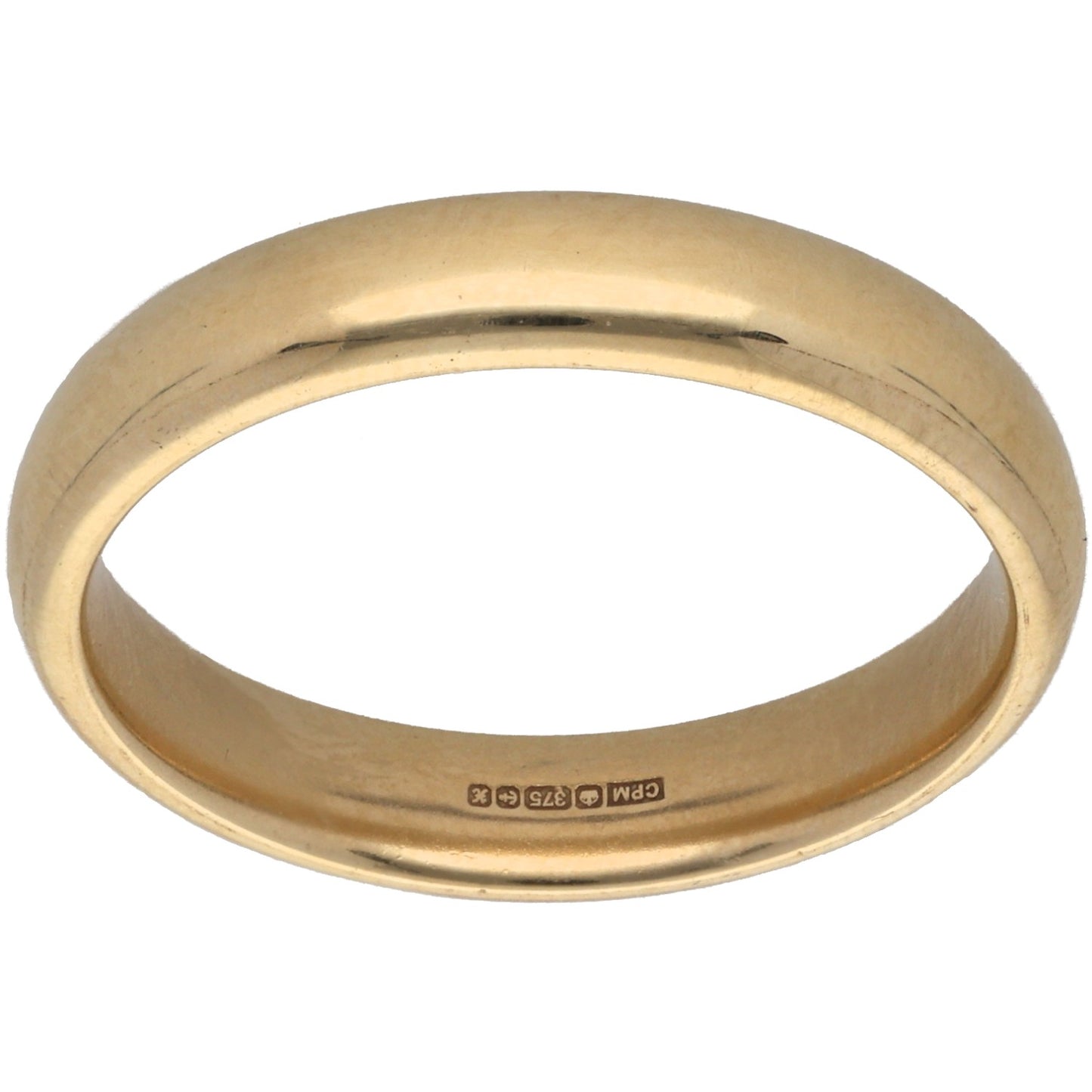 9ct Gold Plain Wedding Ring Size S