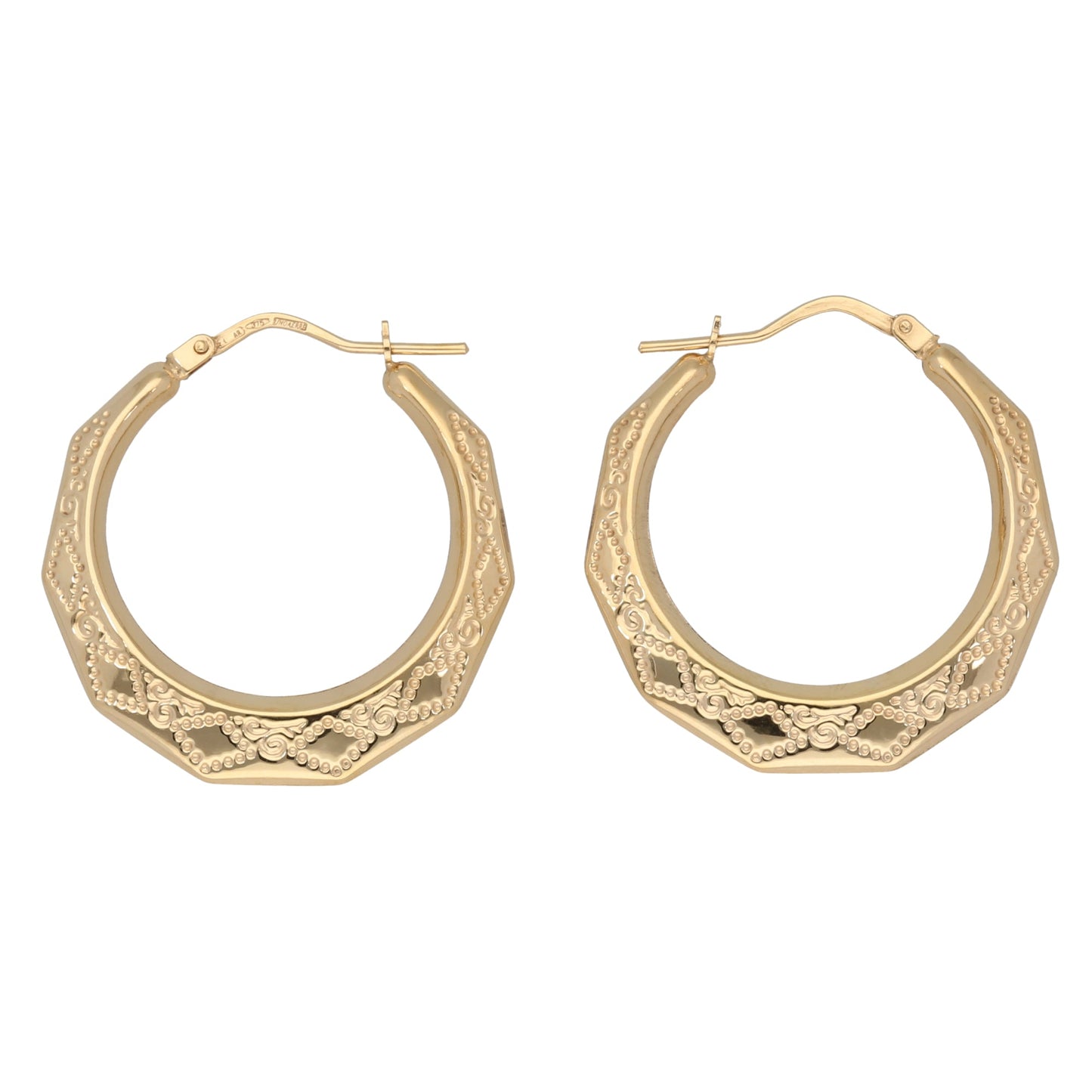 New 9ct Gold Ladies Creole Earrings