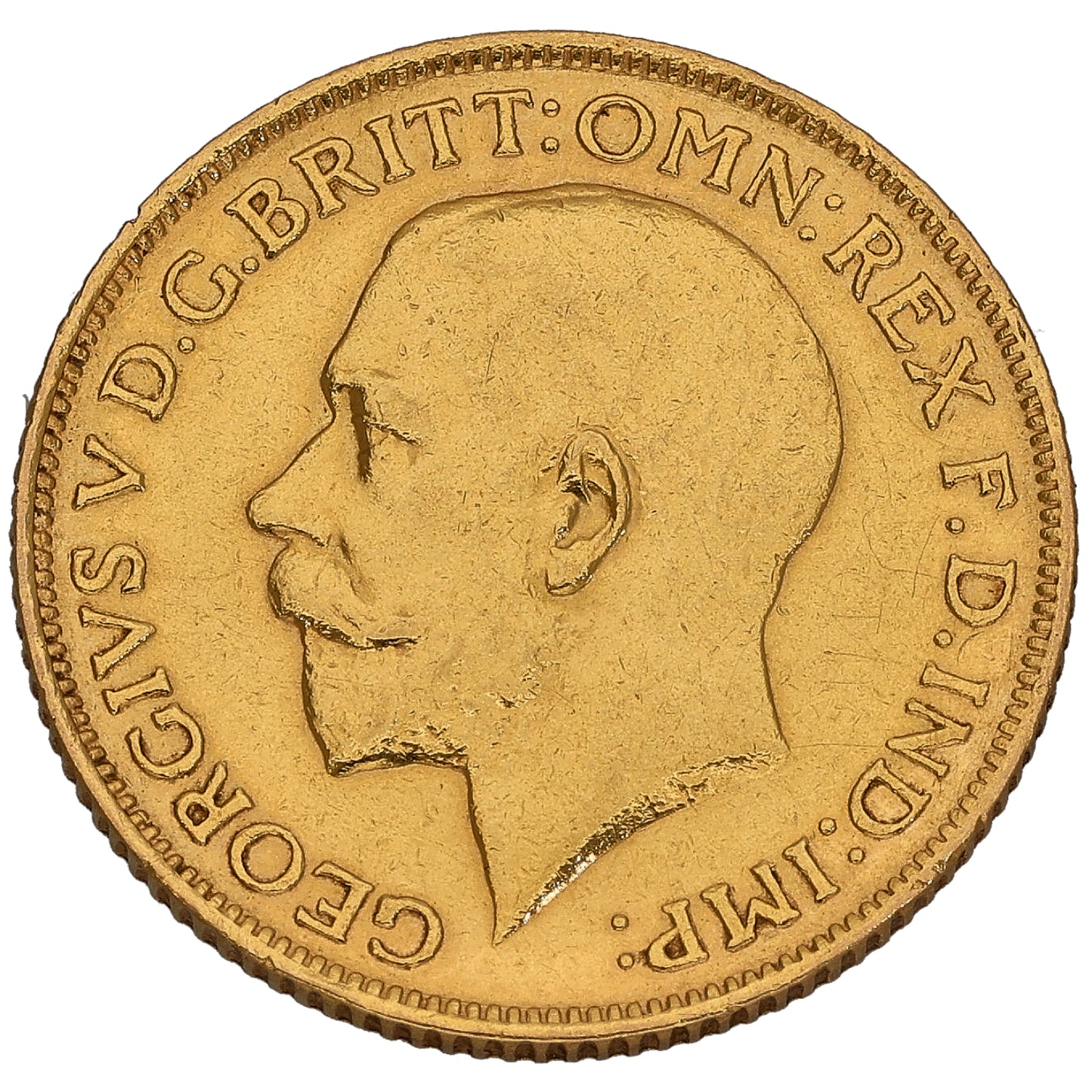 22ct Gold King George V Full Sovereign Coin 1914