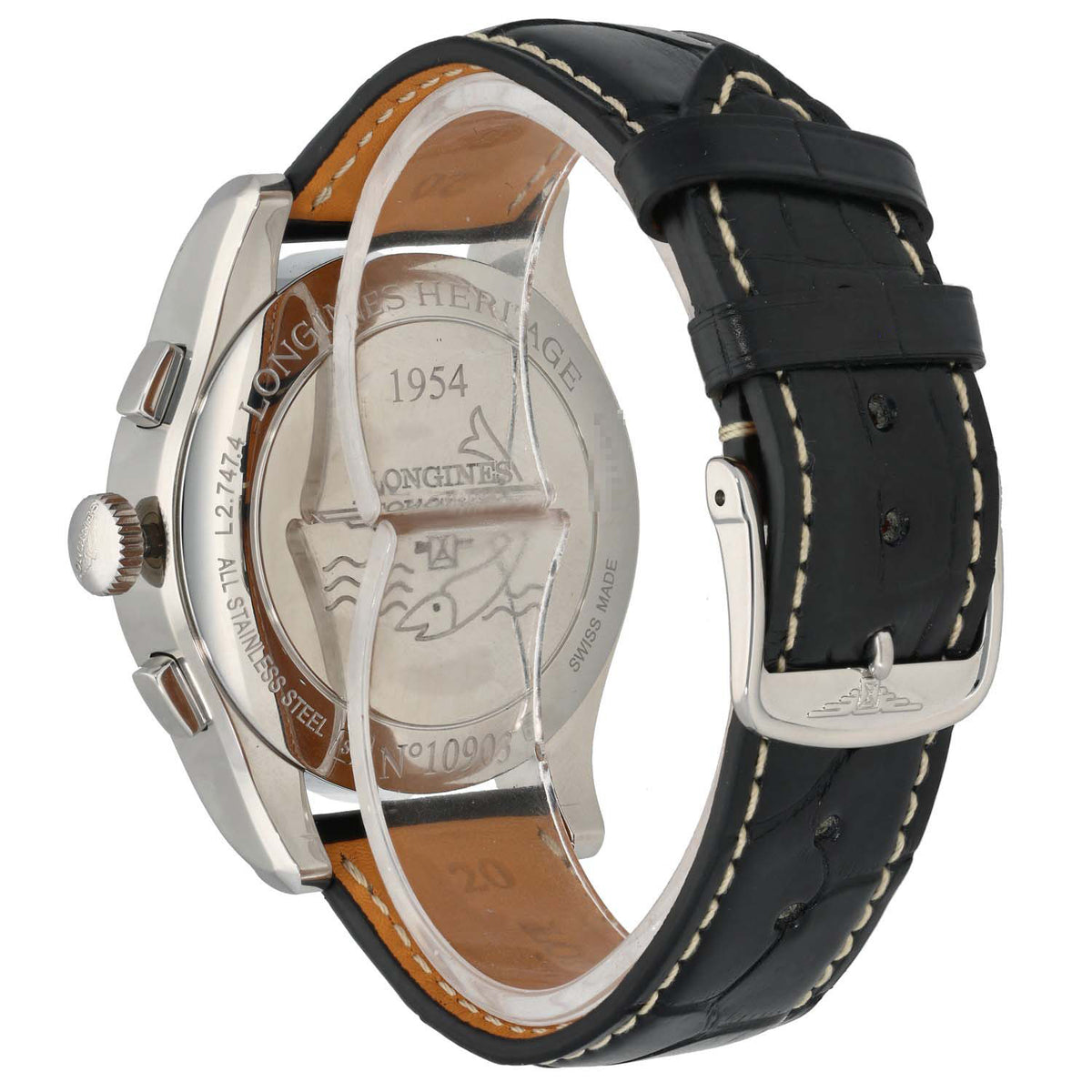 Longines Heritage L2.747.4 40mm Stainless Steel Watch