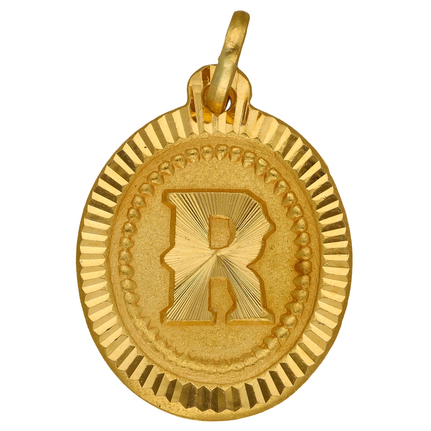 22ct Gold Initial R Pendant