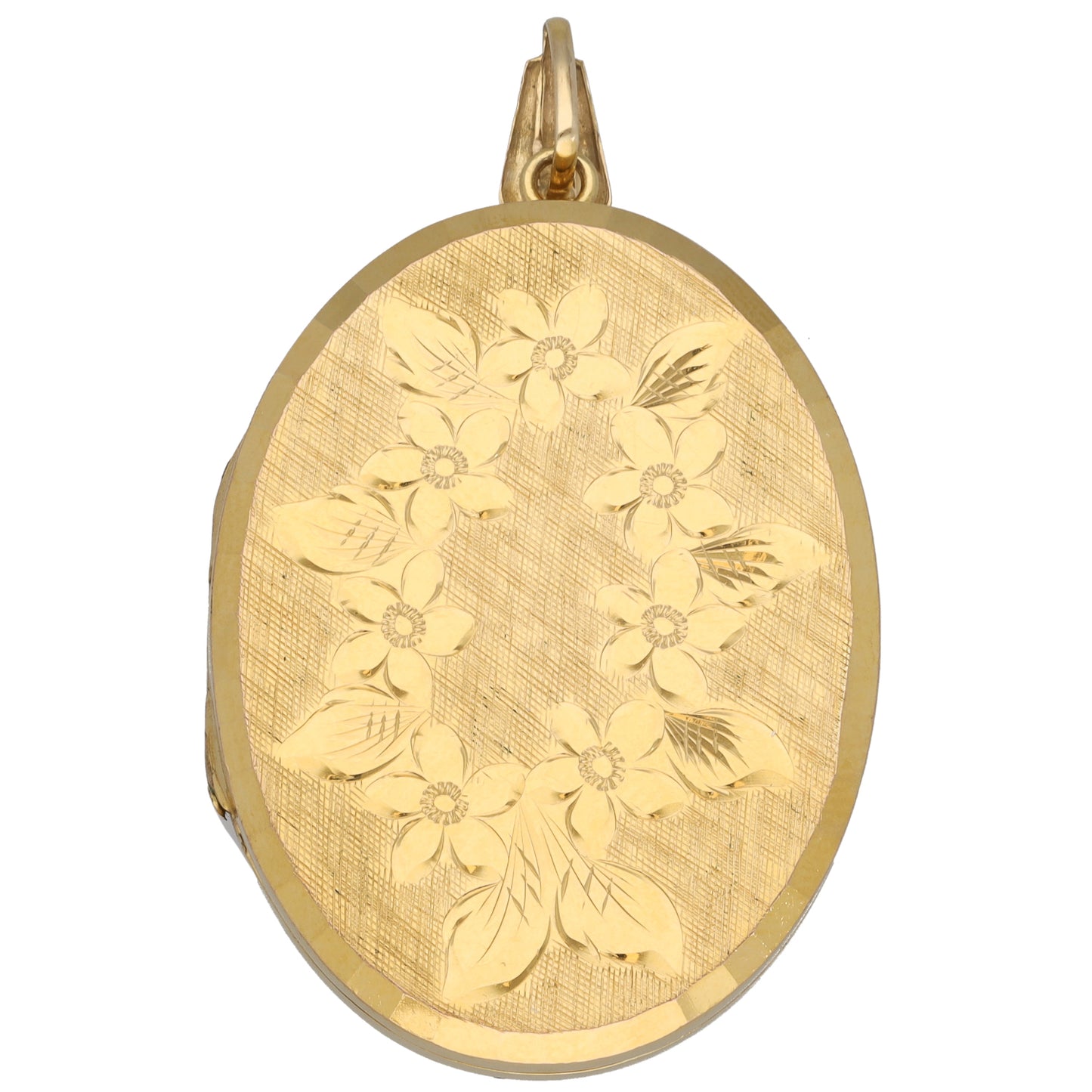 9ct Gold Patterned Locket Pendant
