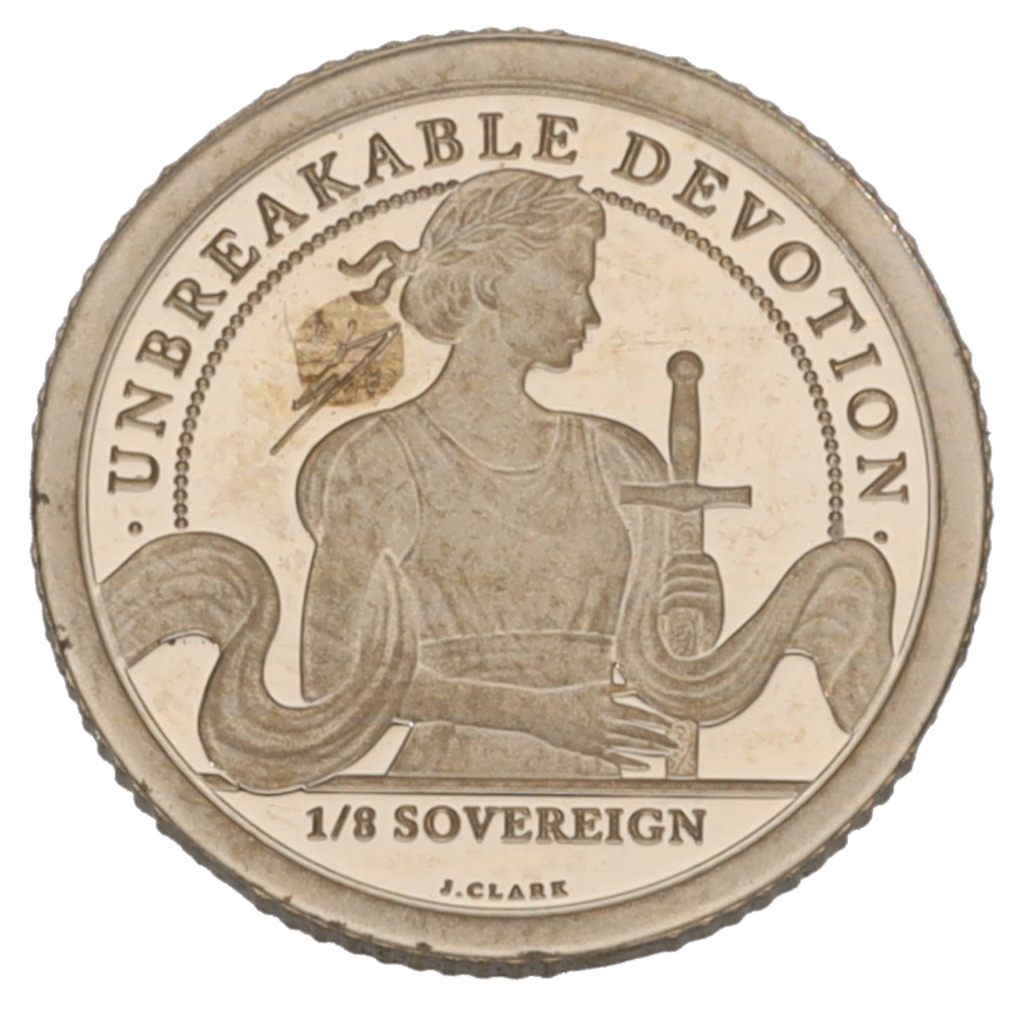 22ct Gold Unbreakable Devotion Eighth Sovereign Coin 2022