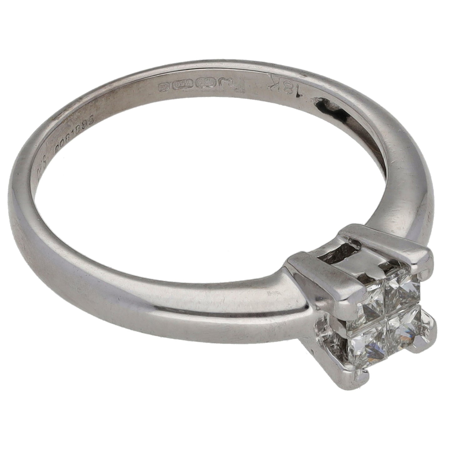 18ct White Gold 0.20ct Diamond Dress/Cocktail Ring Size K