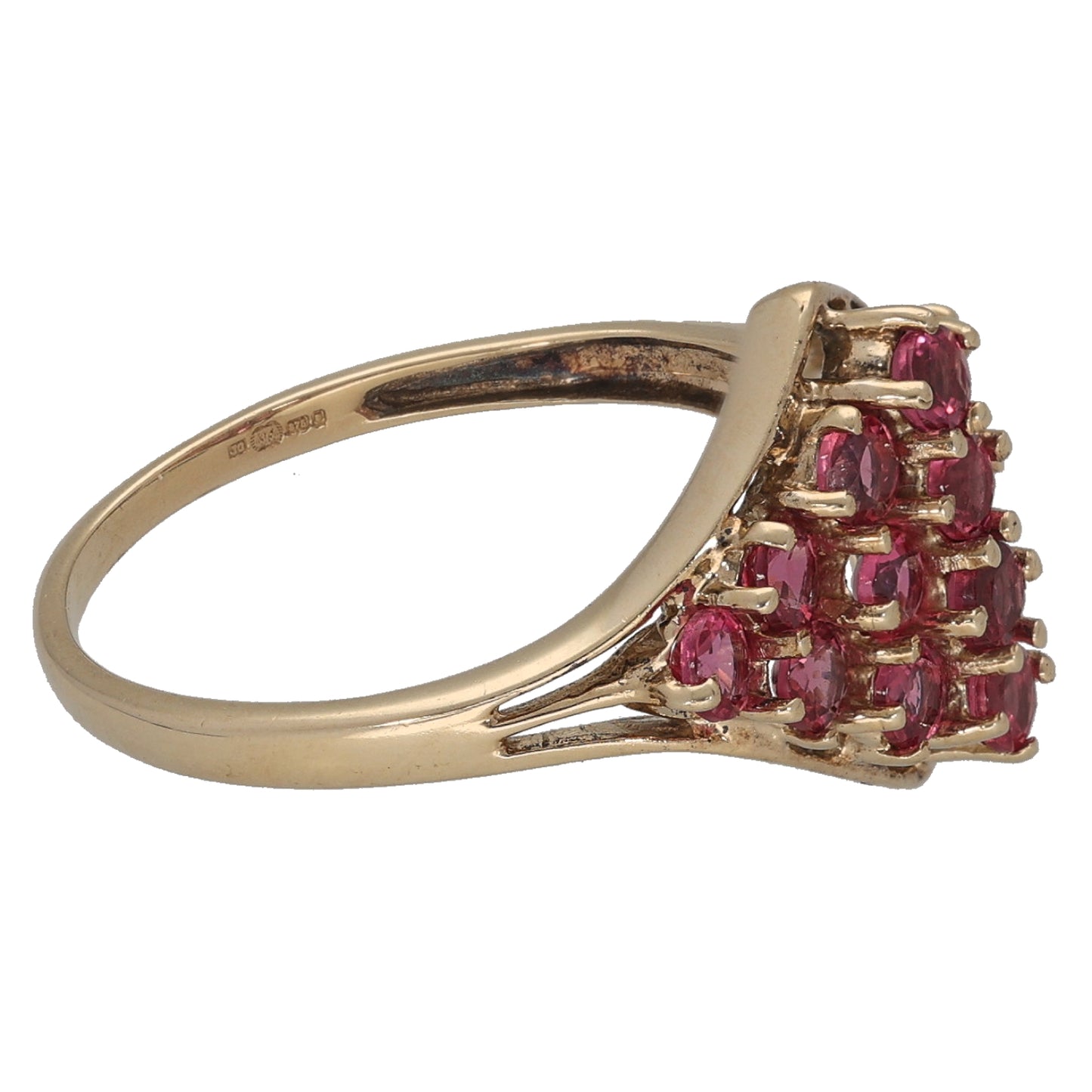 9ct Gold Spinel Dress/Cocktail Ring Size N