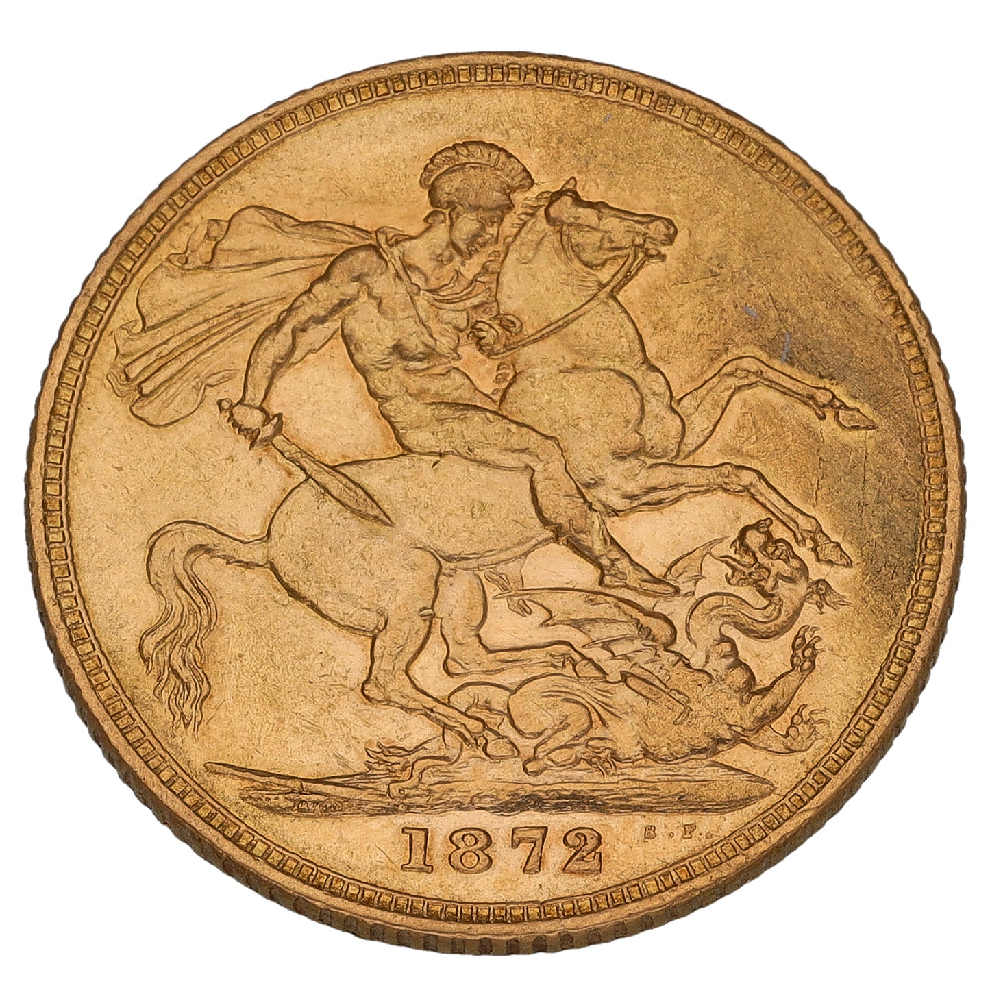 22ct Gold Queen Victoria Full Sovereign Coin 1872