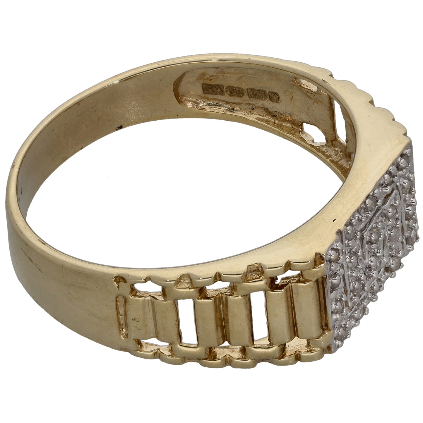 9ct Gold 0.20ct Diamond Alternative Ring Size Z