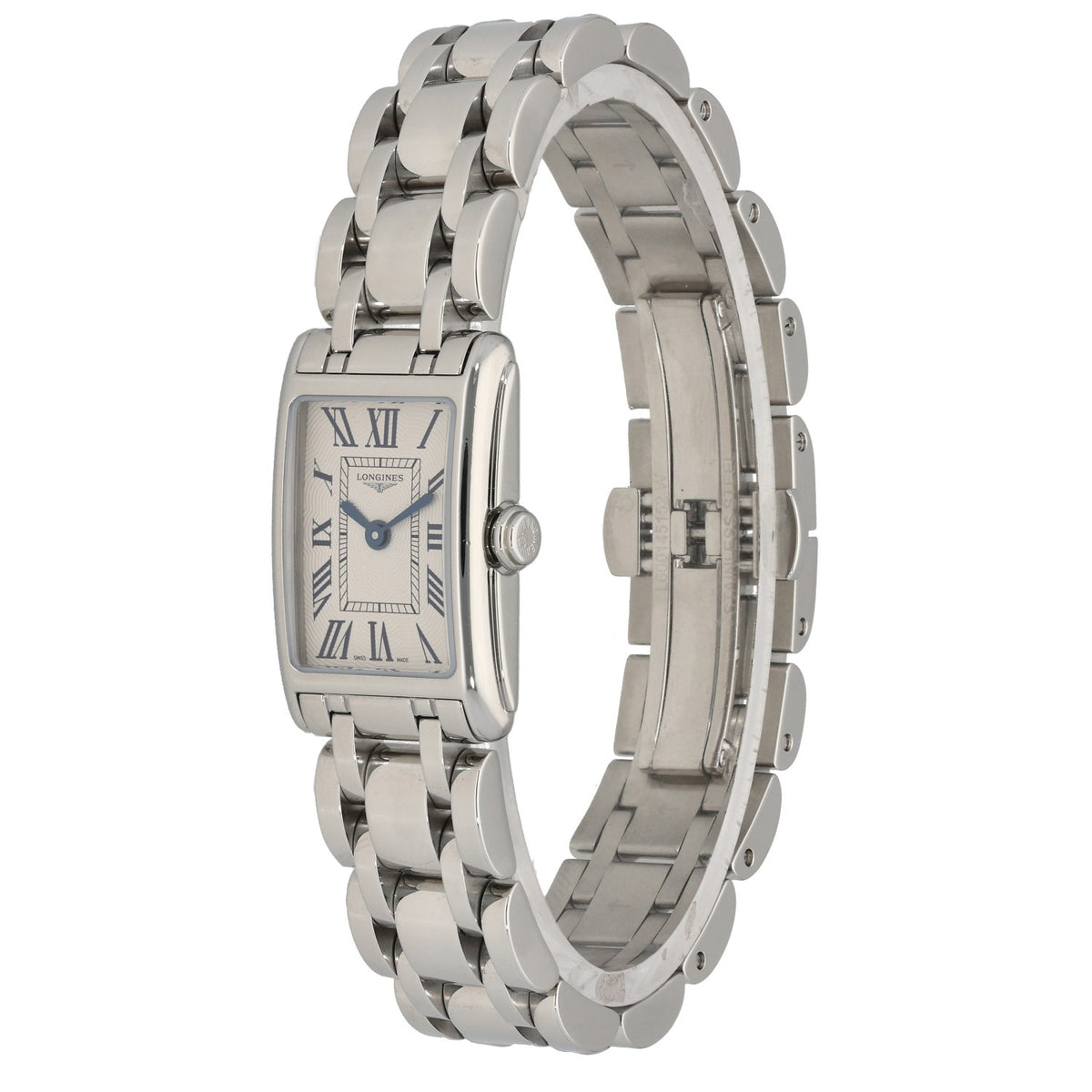 Longines DolceVita L5.258.4, stainless steel case, crown and bracelet, with Roman numerals on the dial