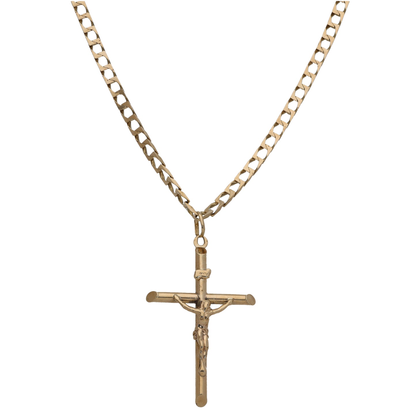 9ct Gold Crucifix Pendant With Chain