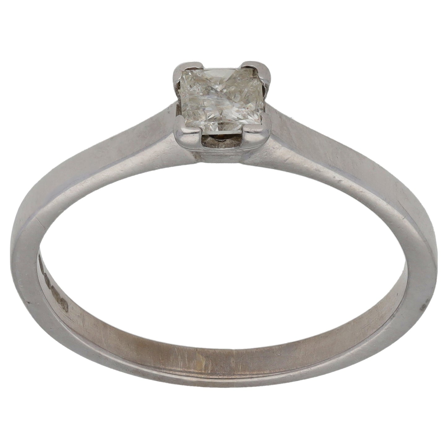 18ct White Gold 0.25ct Diamond Solitaire Ring Size N