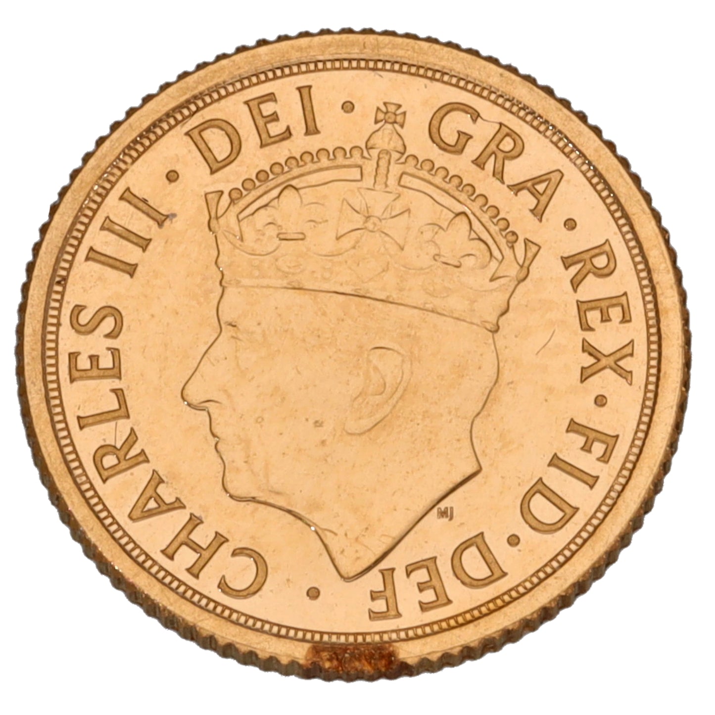 22ct Gold King Charles III Quarter Sovereign Coin 2023
