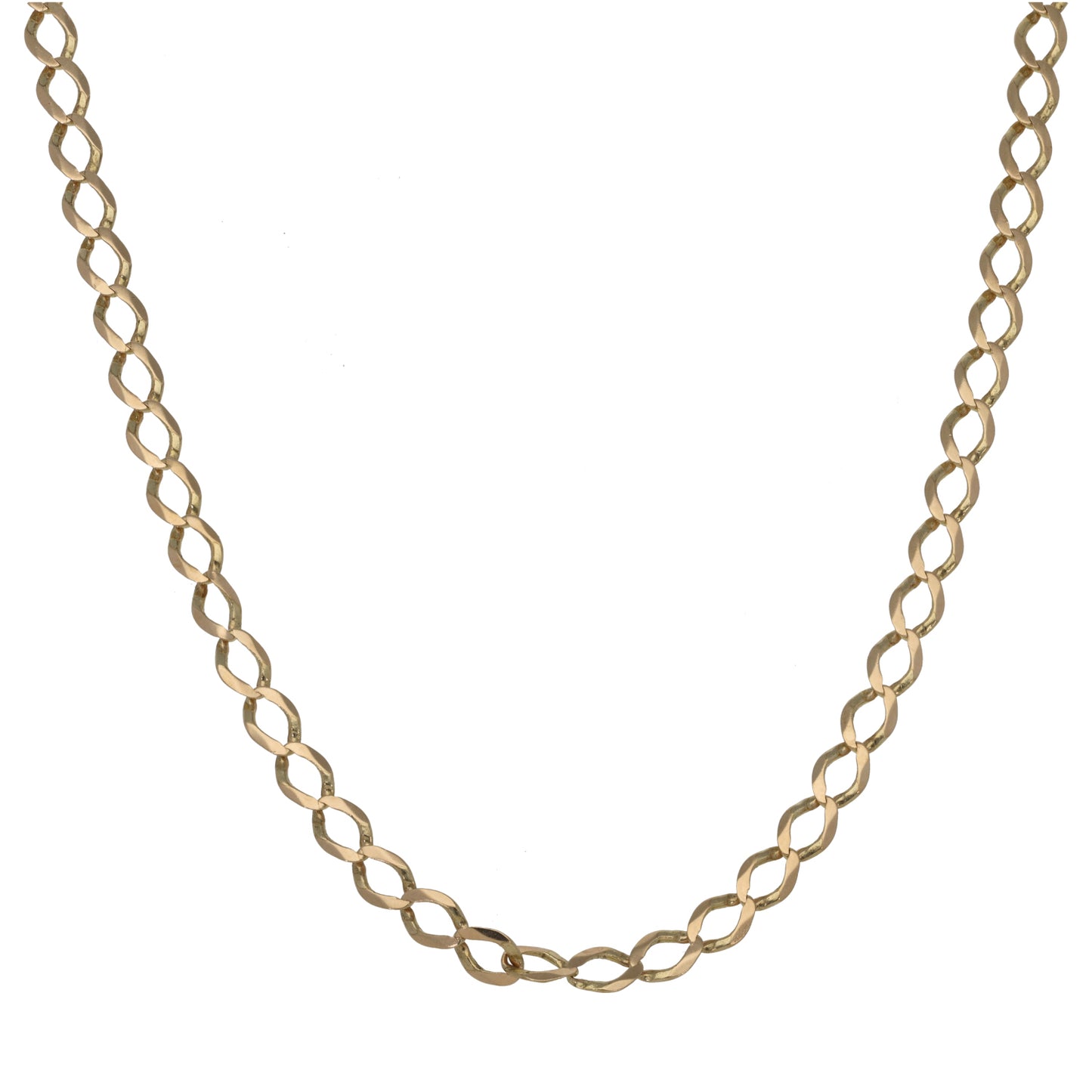 9ct Gold Curb Chain 22"