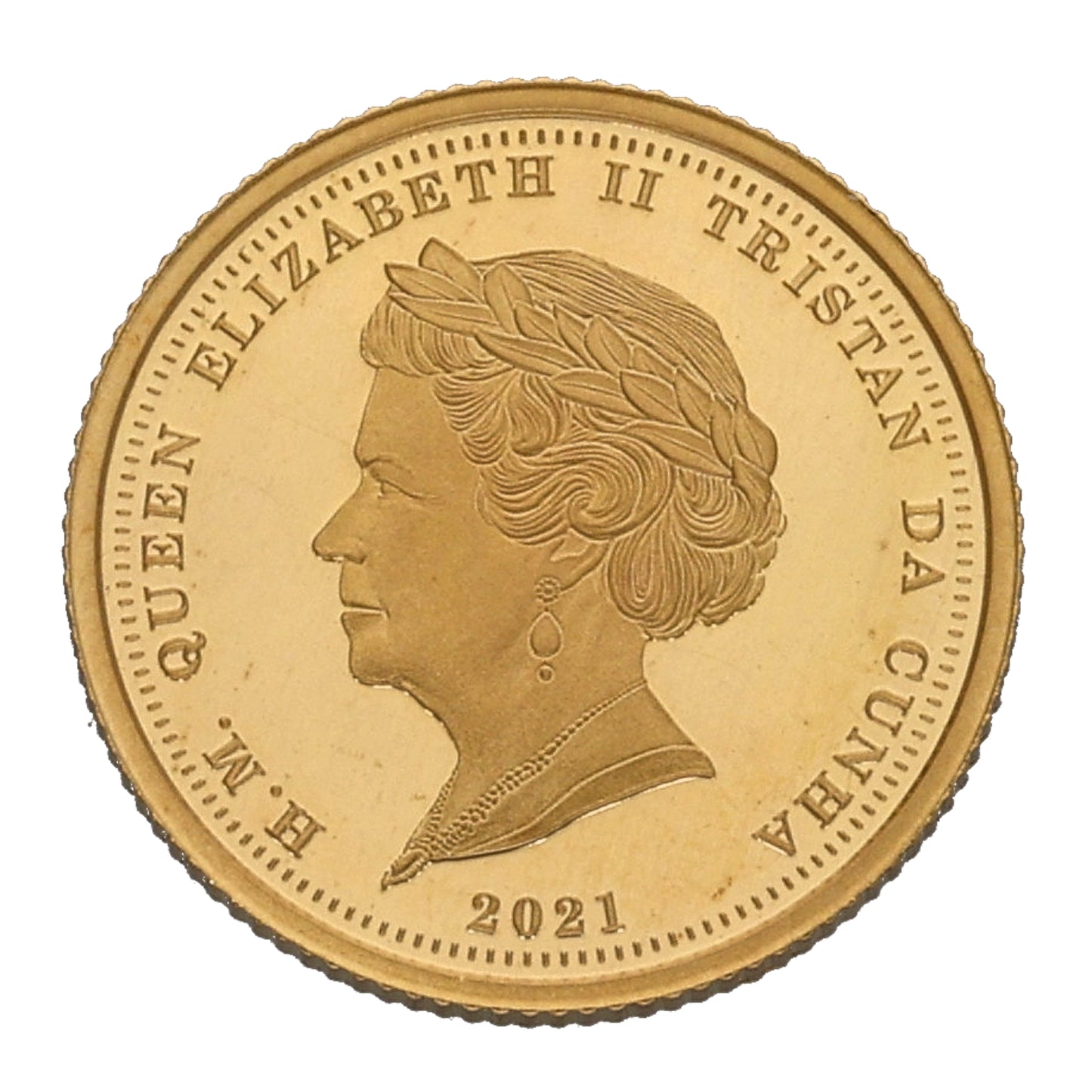 22ct Gold Queen Elizabeth II Quarter Sovereign Coin 2021