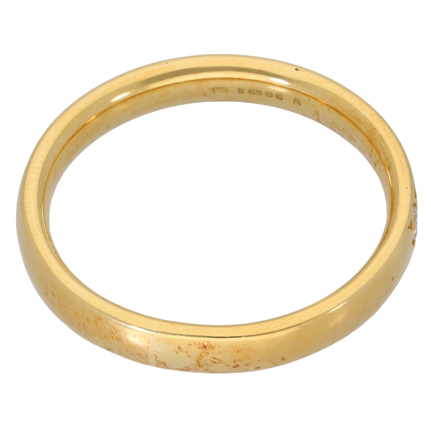18ct Gold 0.03ct Diamond Solitaire Ring Size Q