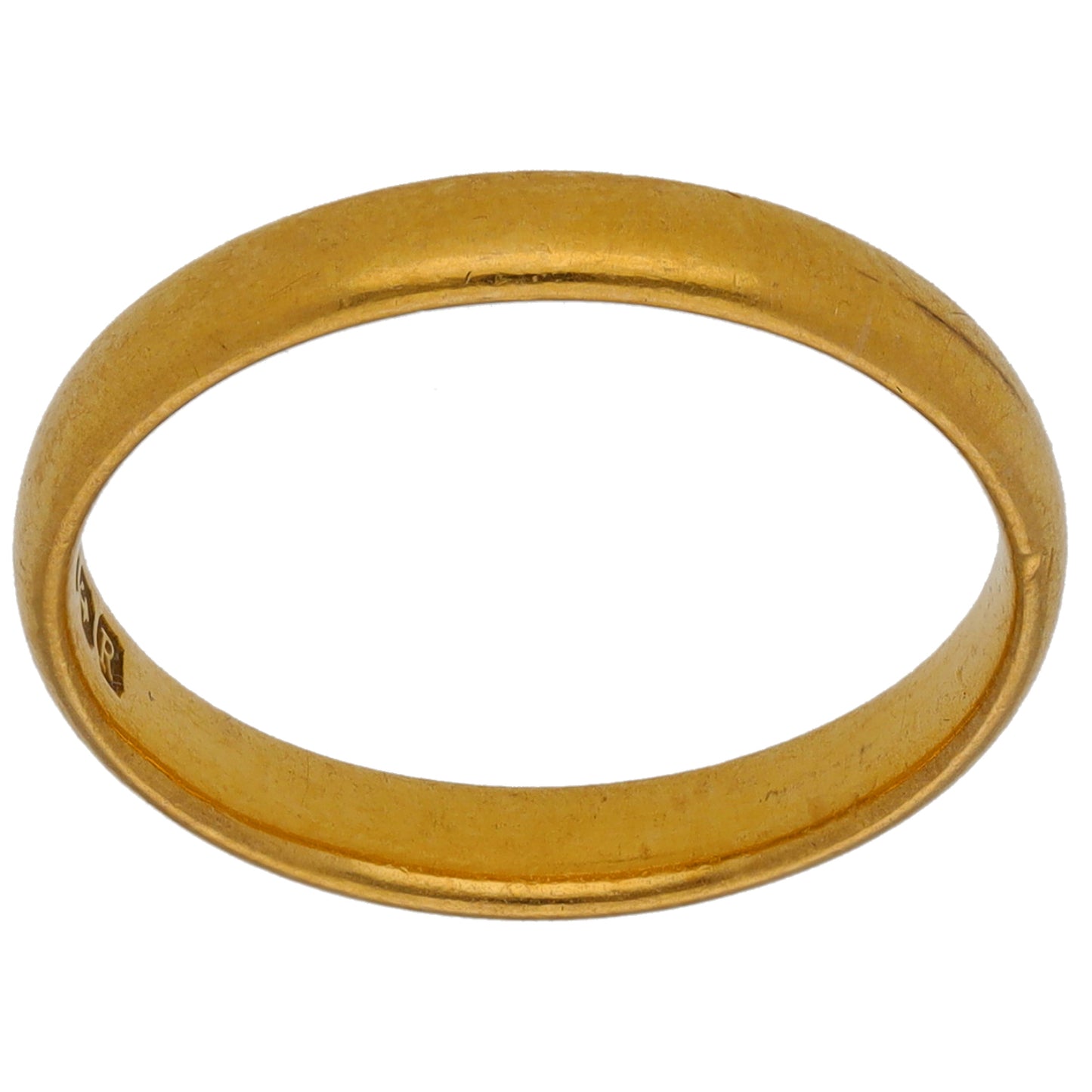 22ct Gold Plain Wedding Ring Size L