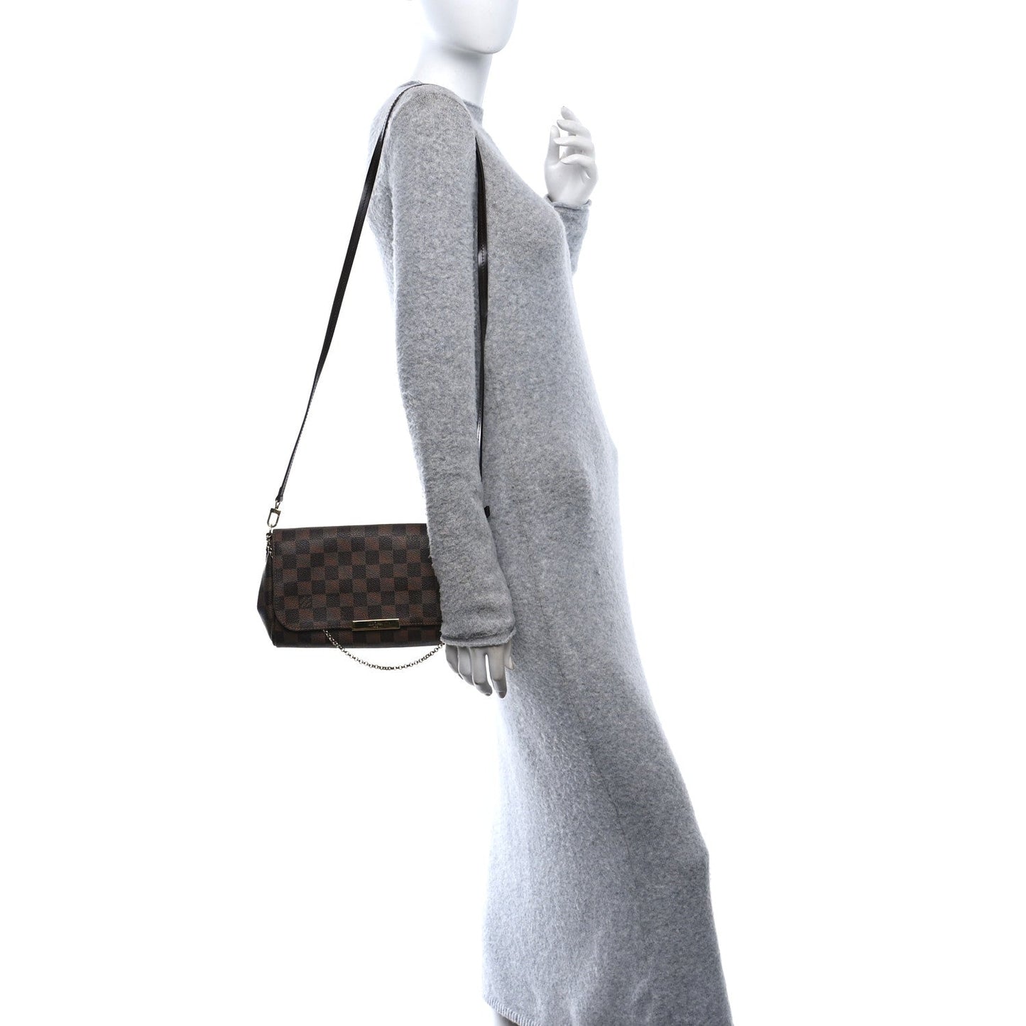 Louis Vuitton Favourite MM Damier Ebene Coated Canvas Bag - Brown