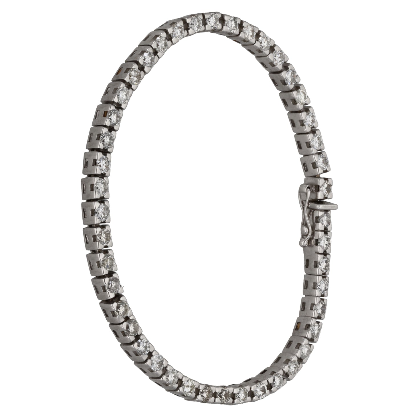 18ct White Gold 4.40ct Diamond Line/Tennis Bracelet