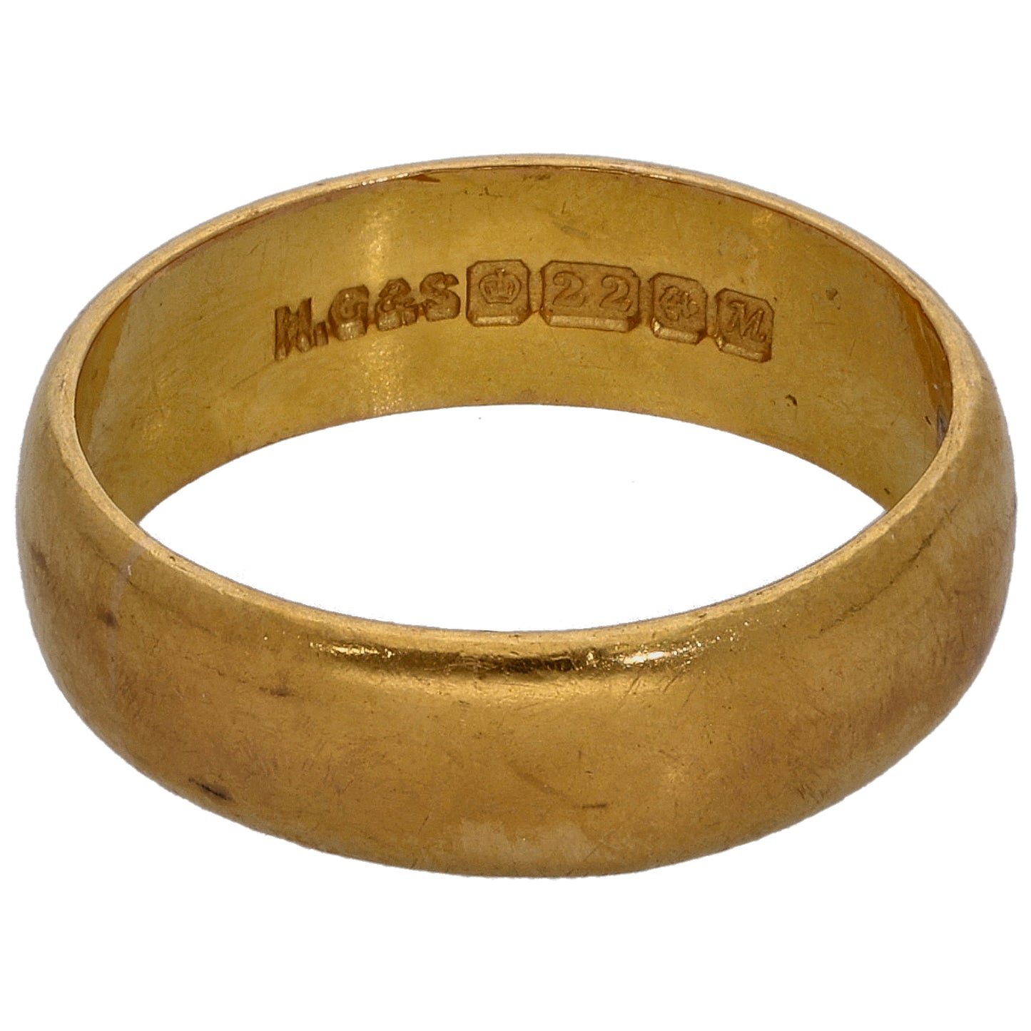 22ct Gold Plain Wedding Ring Size K