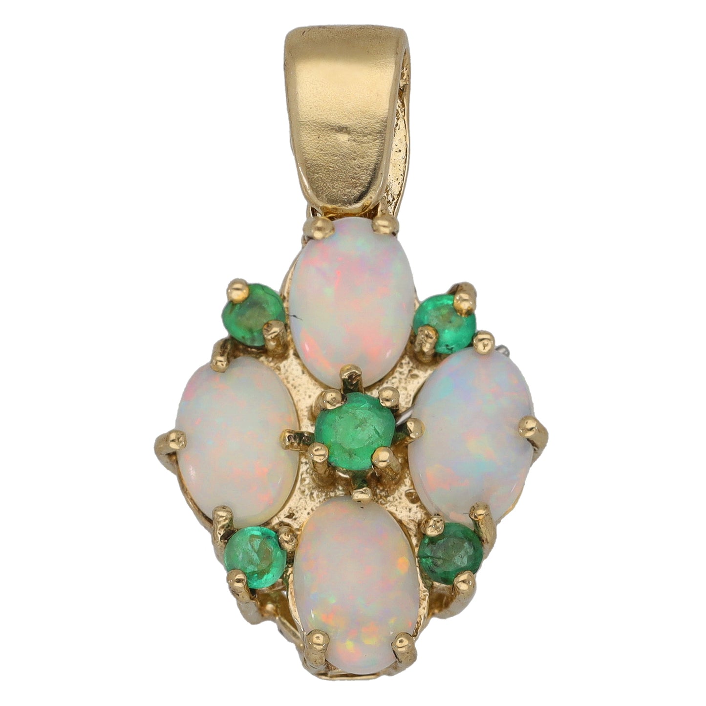 9ct Gold Emerald & Opal Dress/Cocktail Pendant