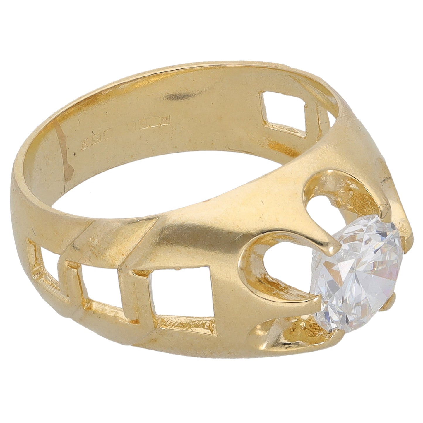 9ct Gold Cubic Zirconia Alternative Ring Size U